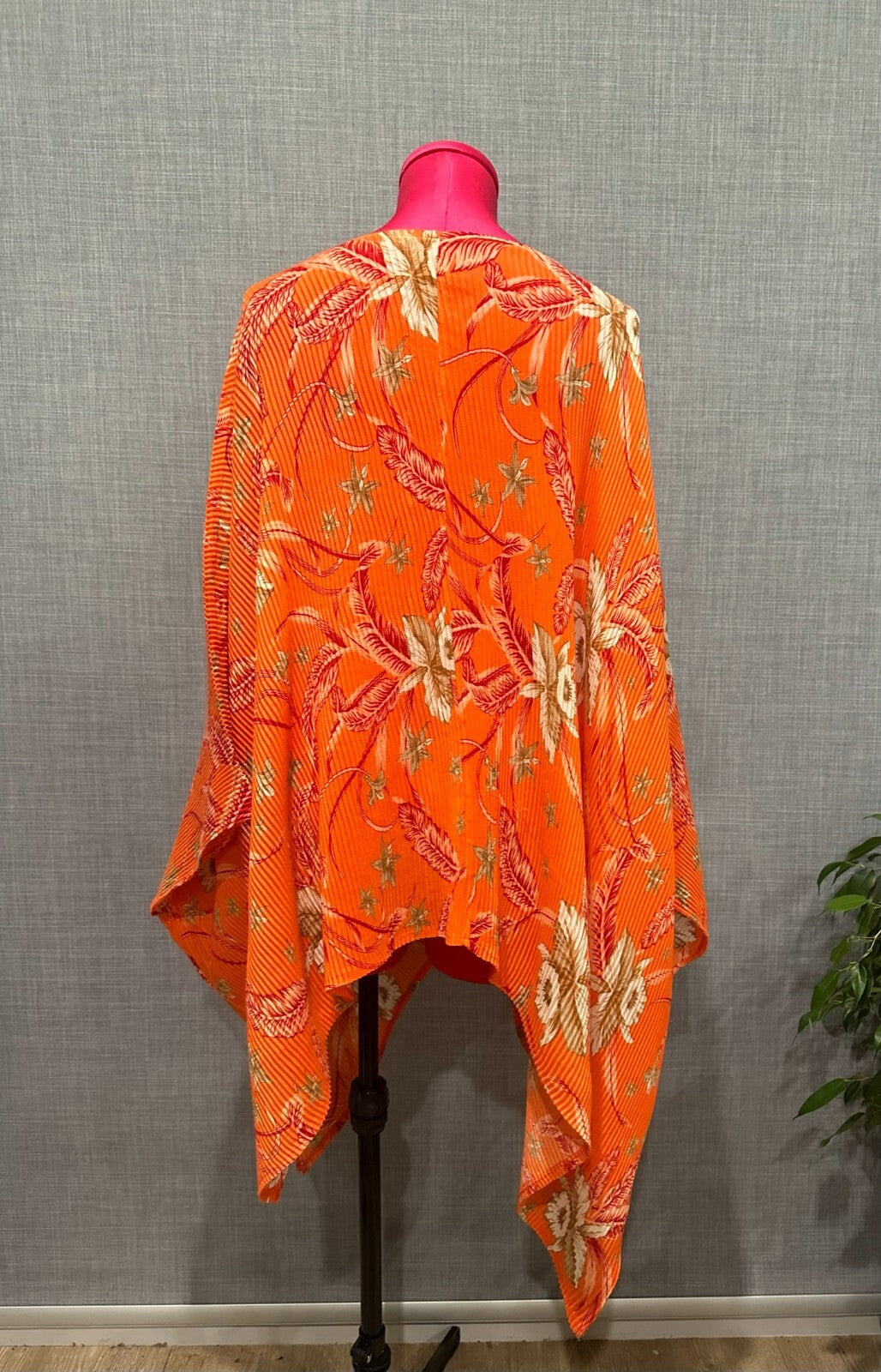 Avella - Orange Floral Wrap/Jacket
