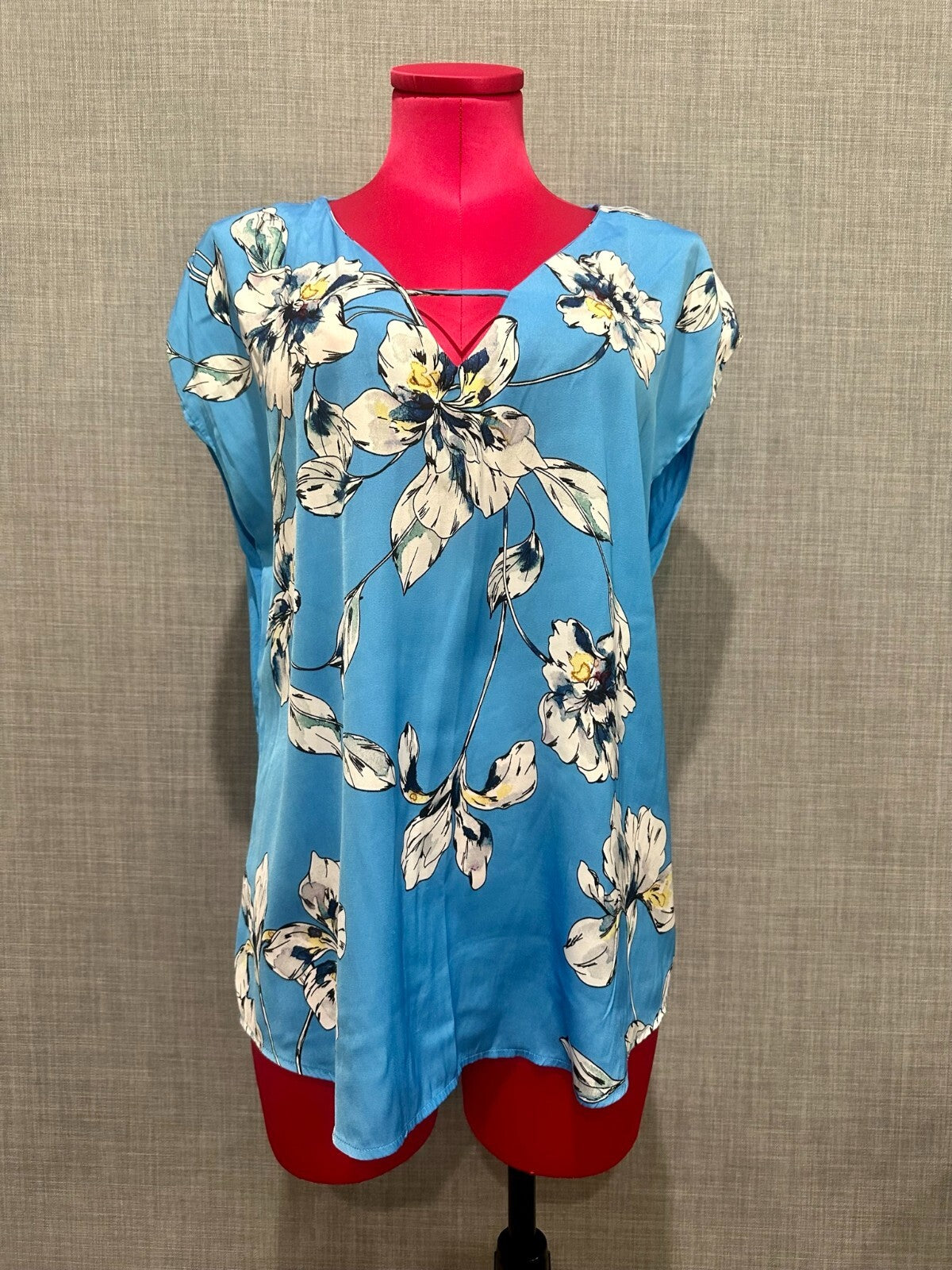 Witchery - Sky Blue Floral Blouse