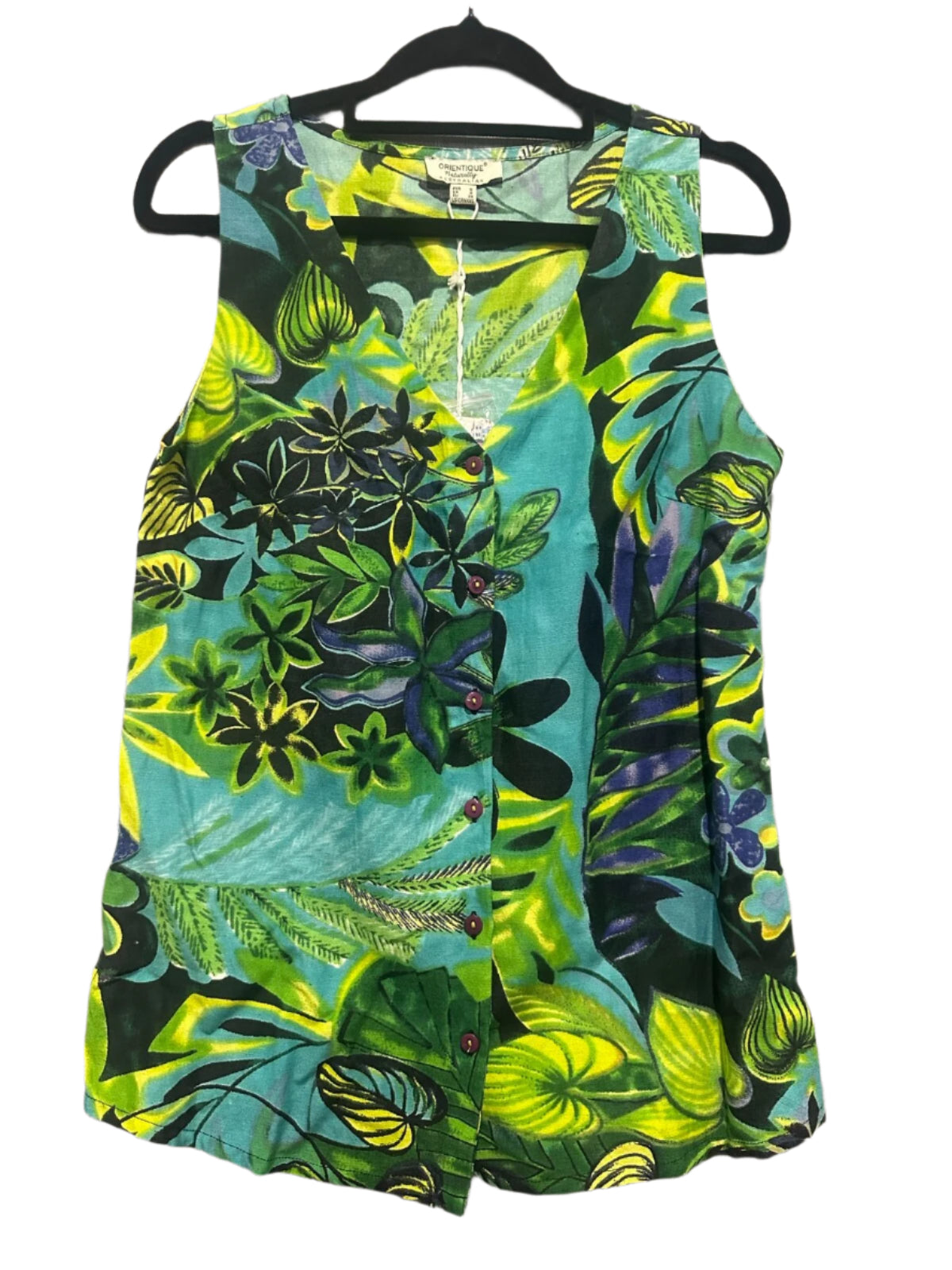 Orientique - Tropical Sleeveless Top - NWT