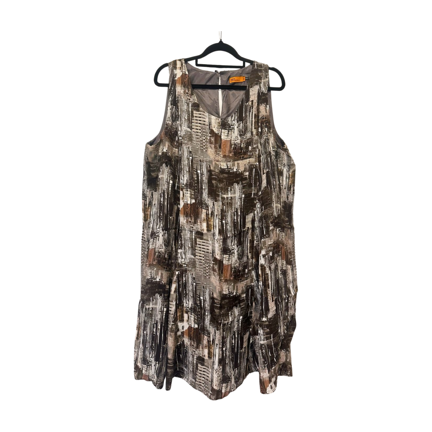Digby's - Sleeveless Dress with Abstract Cityscape Print