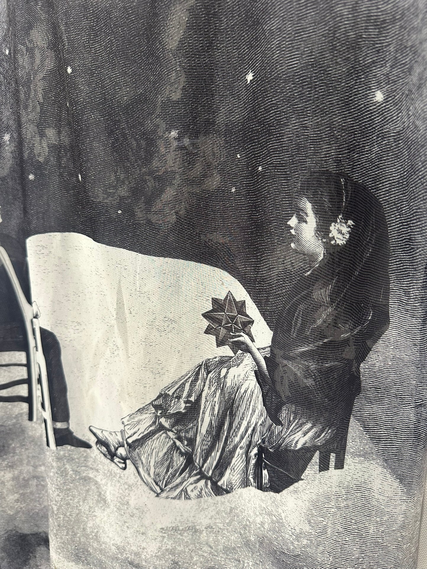 The Gently Unfurling Sneak - Surreal Night Sky Print Tunic