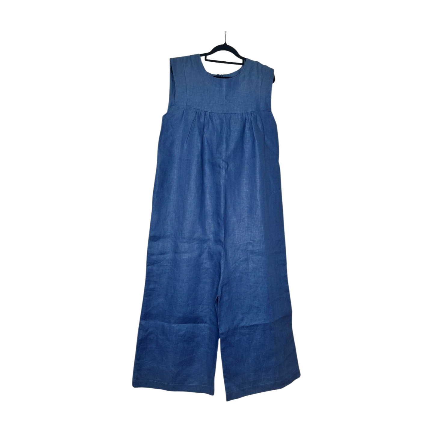 Sleeveless Linen Wide Leg Jumpsuit