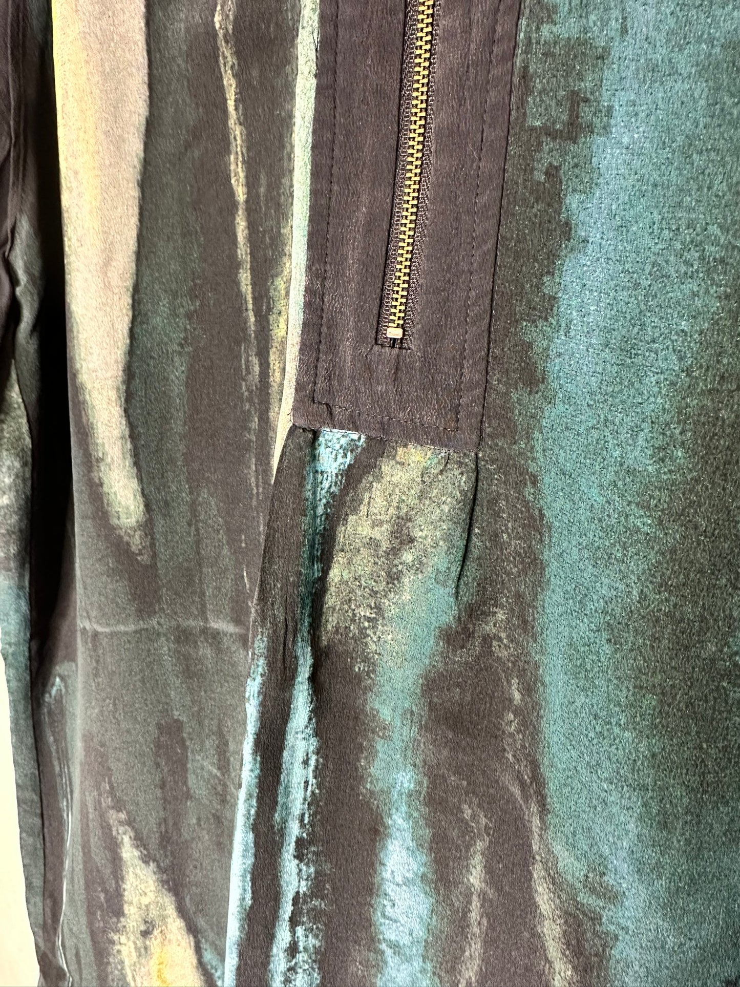 Jag - Abstract Print Tunic Dress with Zip Detail