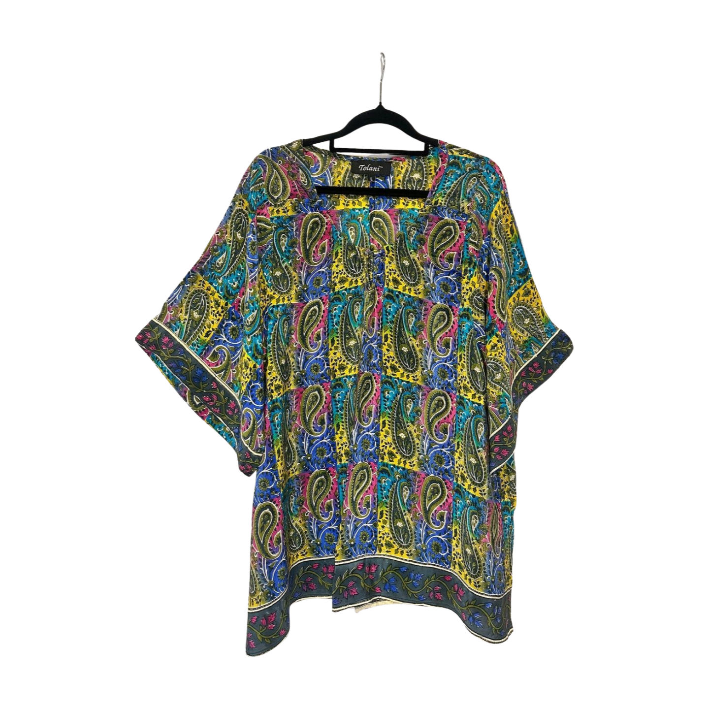 Tolani - Multicolour Paisley Print Kaftan Top