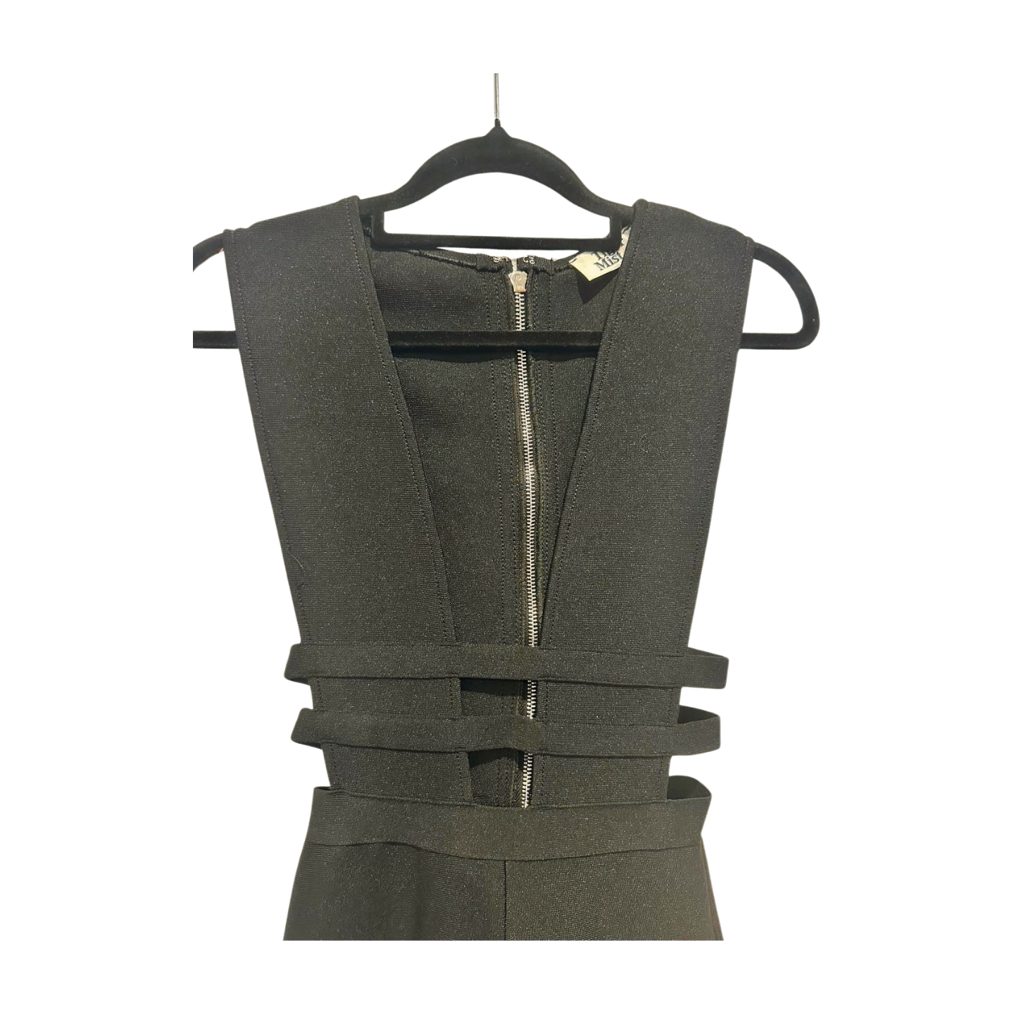 Tiger Mist - Structured Black Jumpsuit with V Neck Front