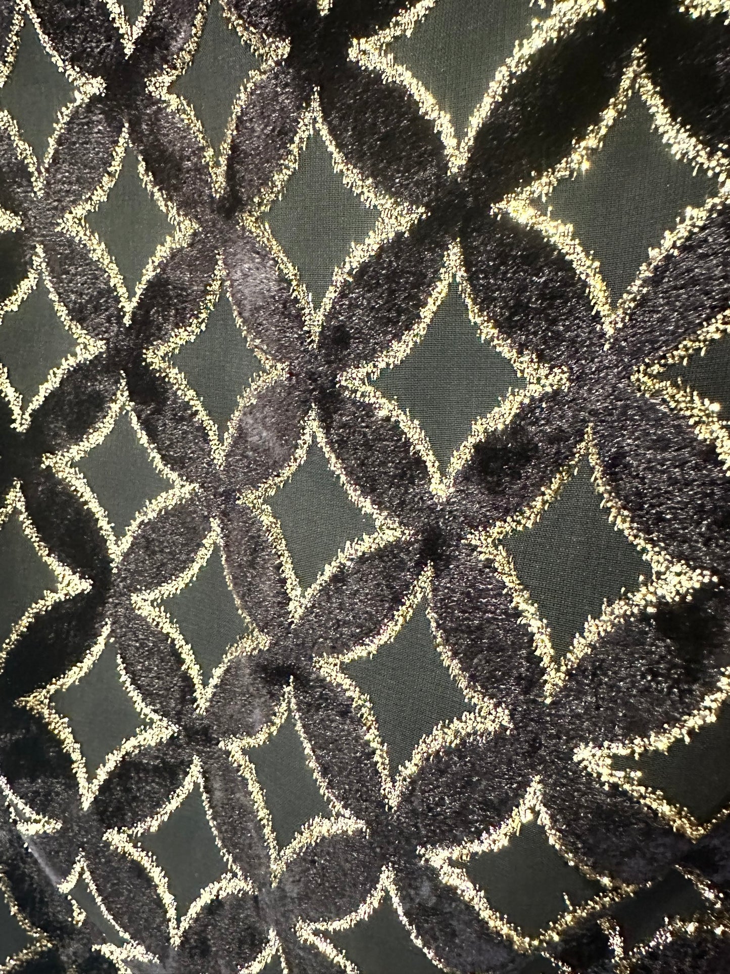 Noel Wells - Vintage Metallic Velvet Top with Gold Button Detail