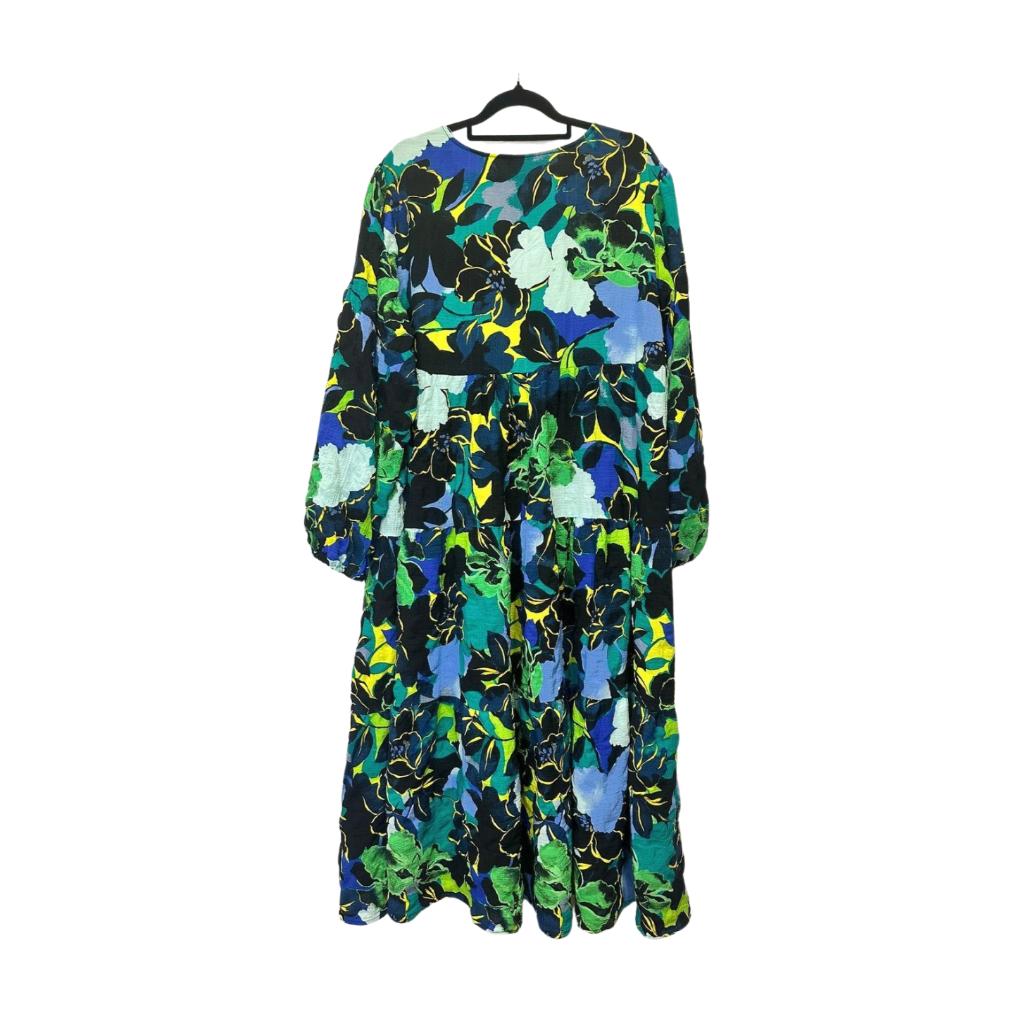 BeMe - Bold Botanical Tiered Midi Dress