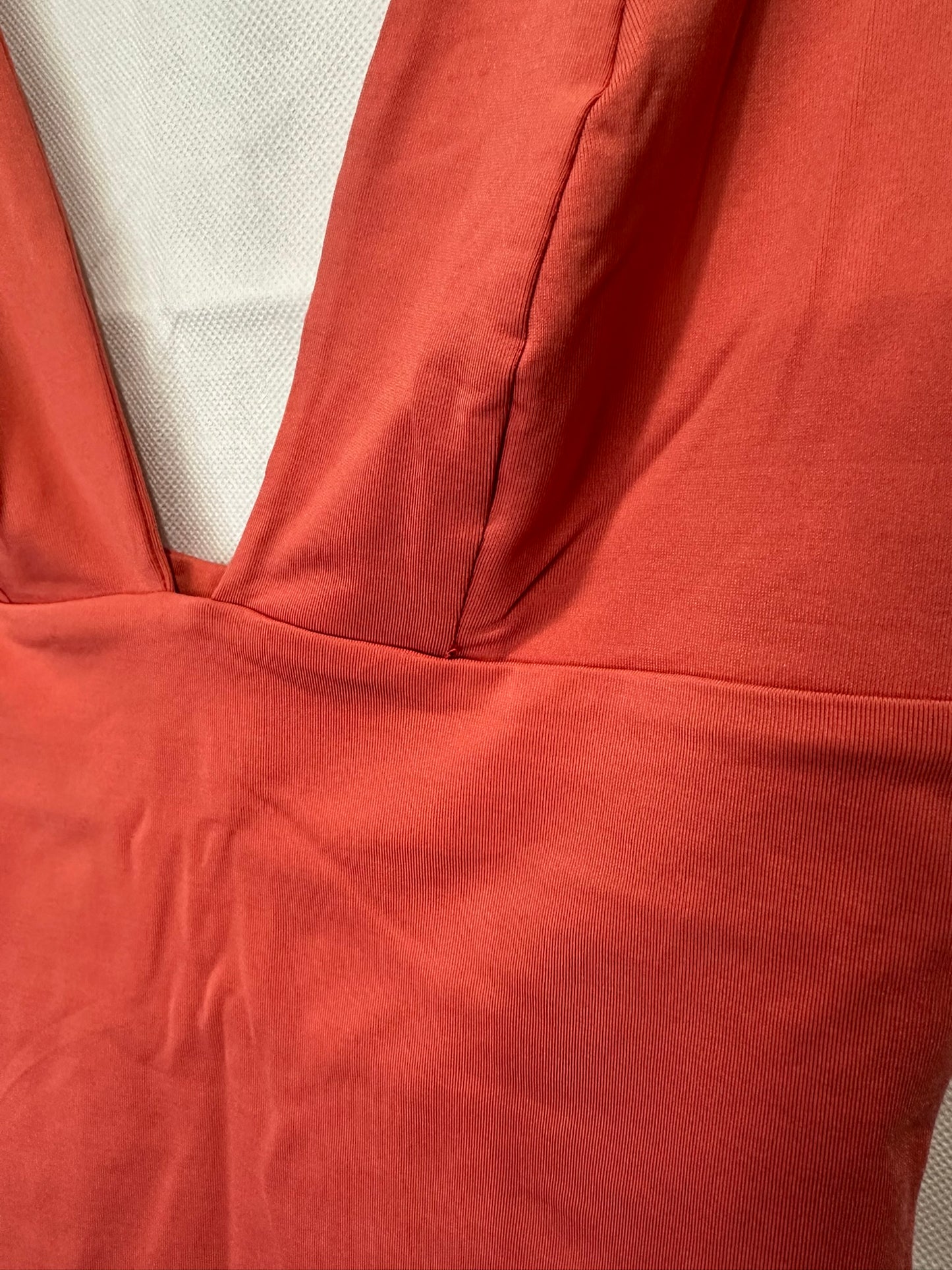 Kookai - Spicy Coral Deep V Tank Top