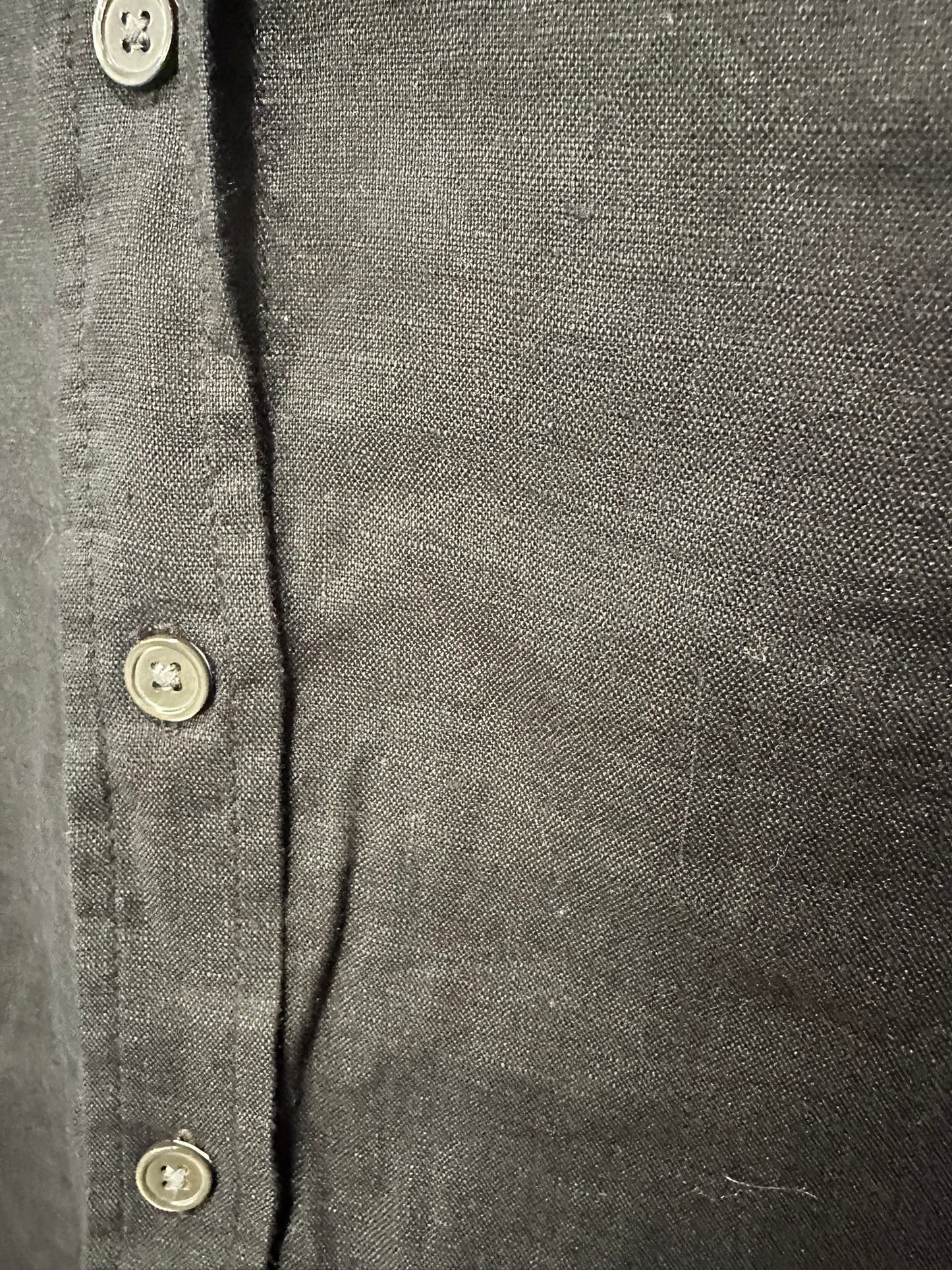 Trenery - Black Linen Button-Up Shirt