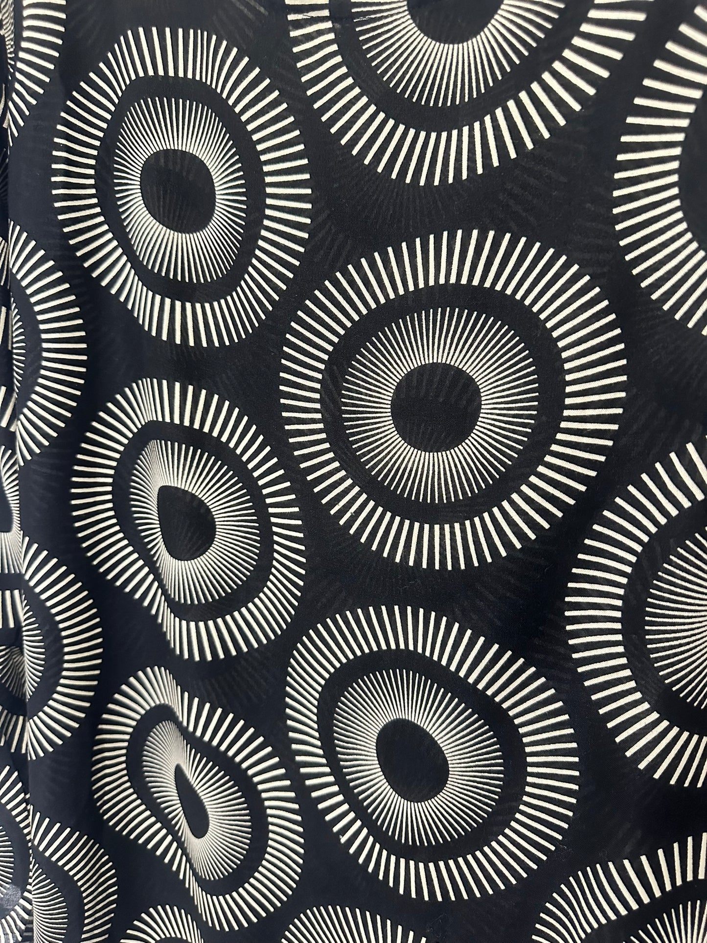 Totem - Black & Beige Optical Print Dress