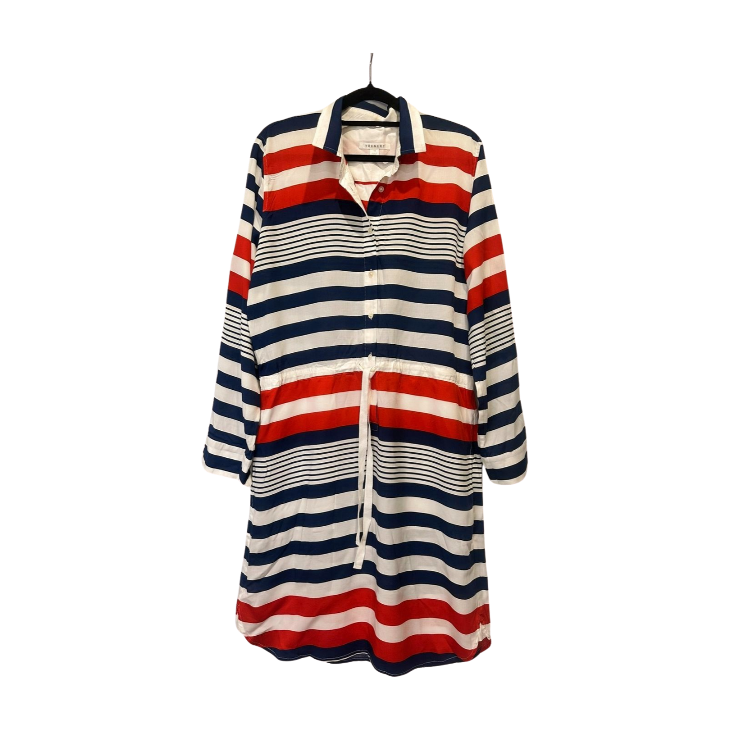 Trenery - Red, White & Navy Stripe Shirt Dress
