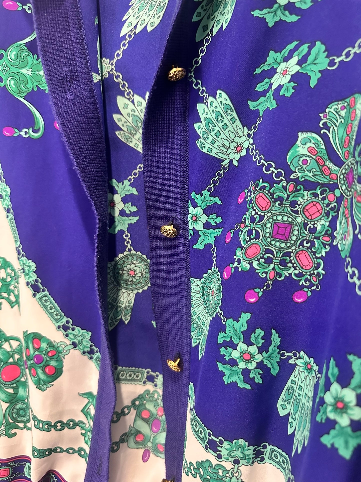 Vintage Jewel Print Bomber Jacket