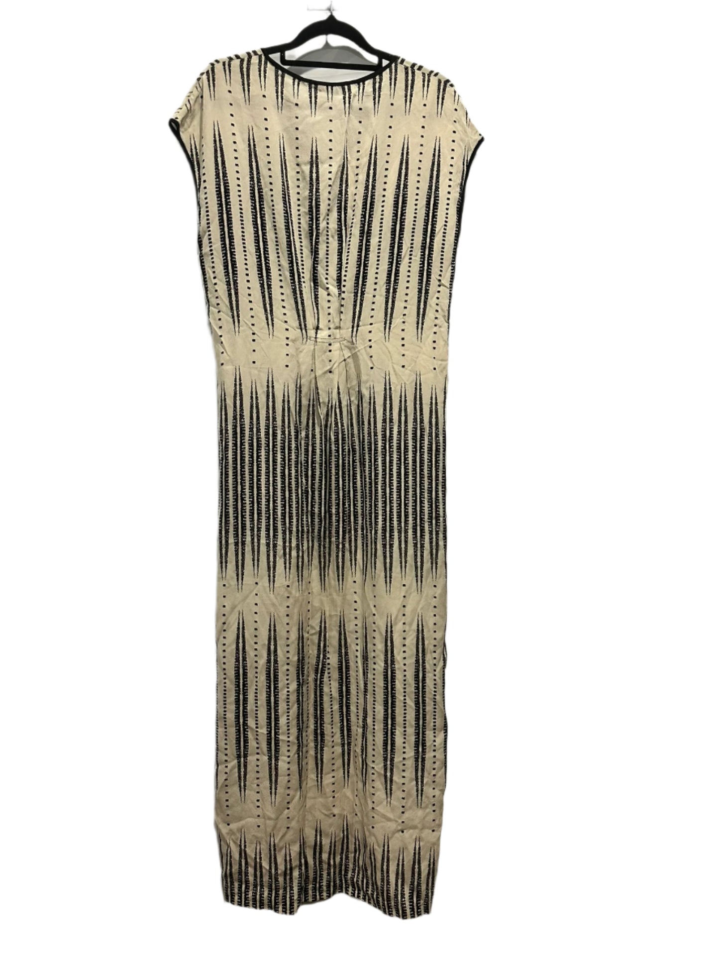 Trenery Black & Cream Sleeveless Silk Dress