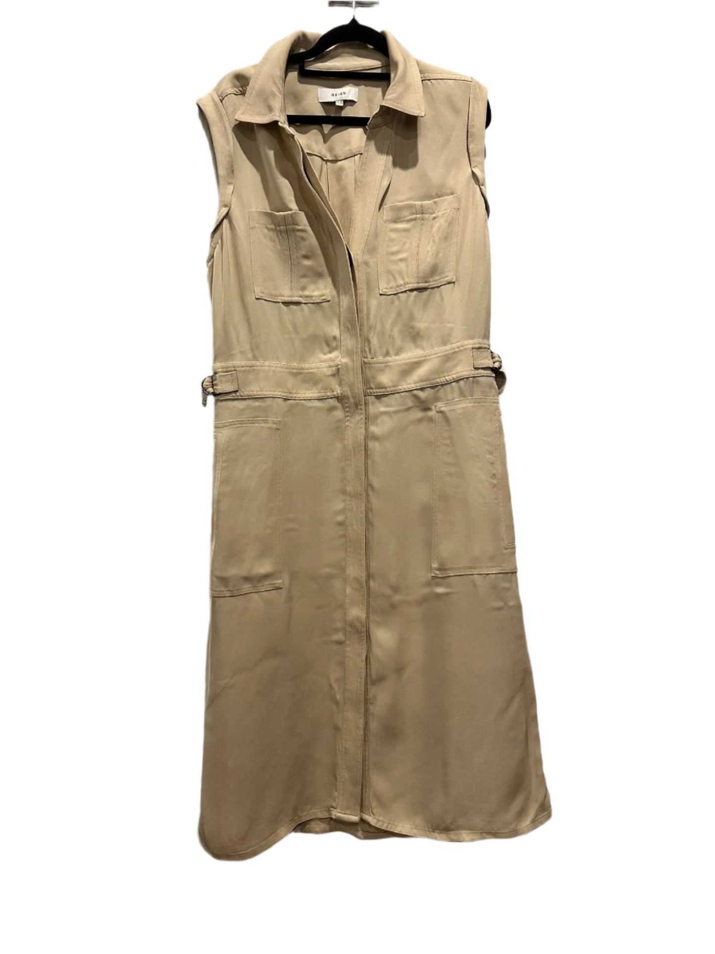 Reiss Stone Sleeveless Utility Shirt Dress