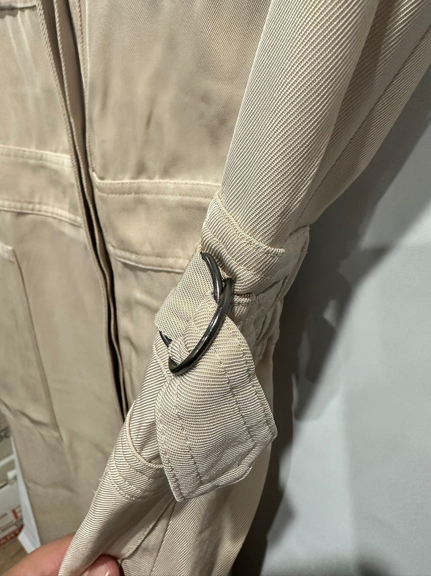 Reiss Stone Sleeveless Utility Shirt Dress