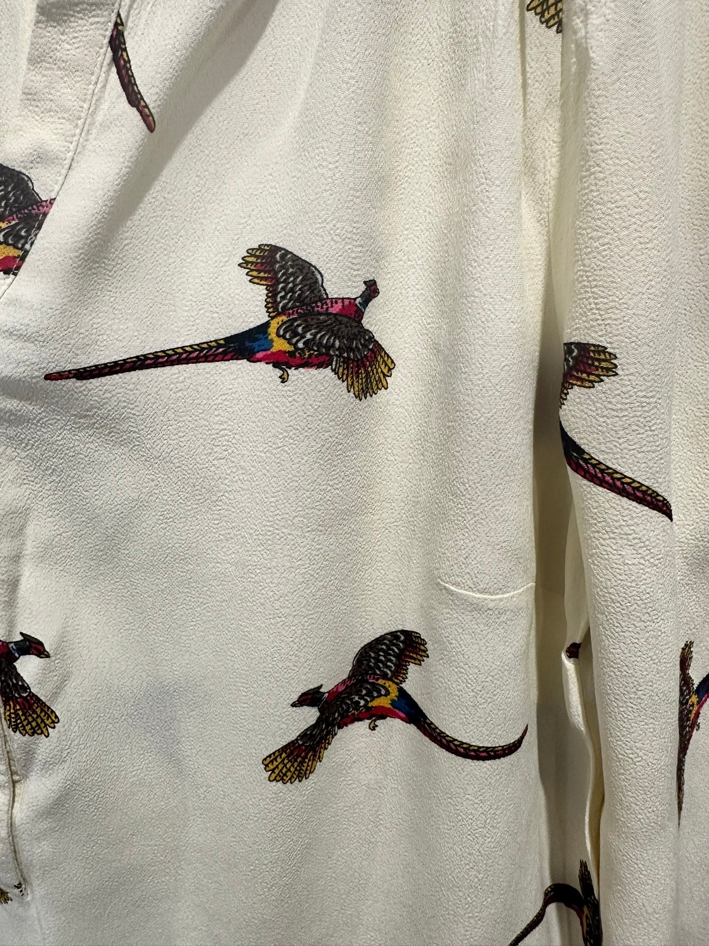 Joules Ivory Bird Print Blouse