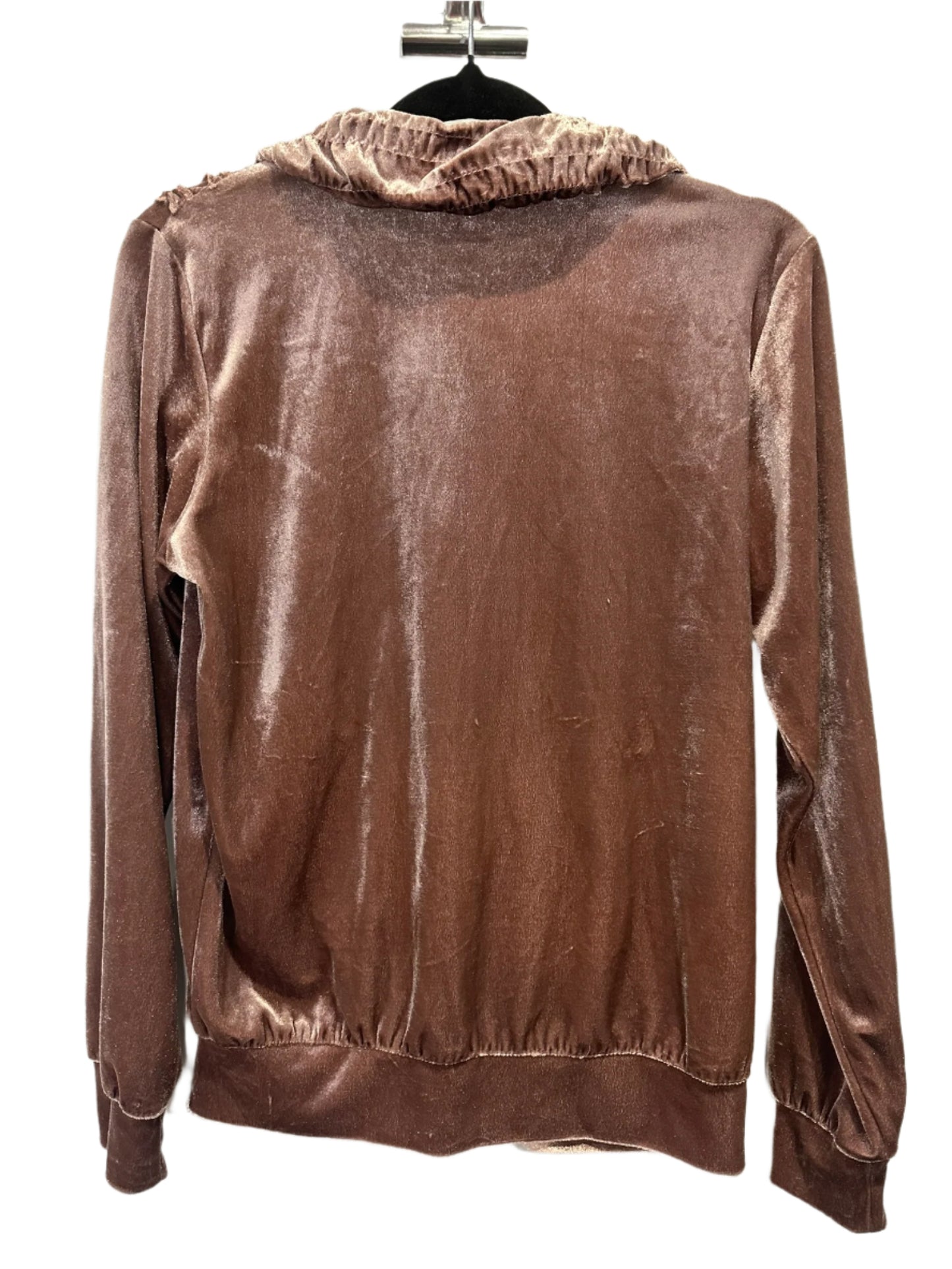 Vintage Velour Zip Jacket in Dusty Rose