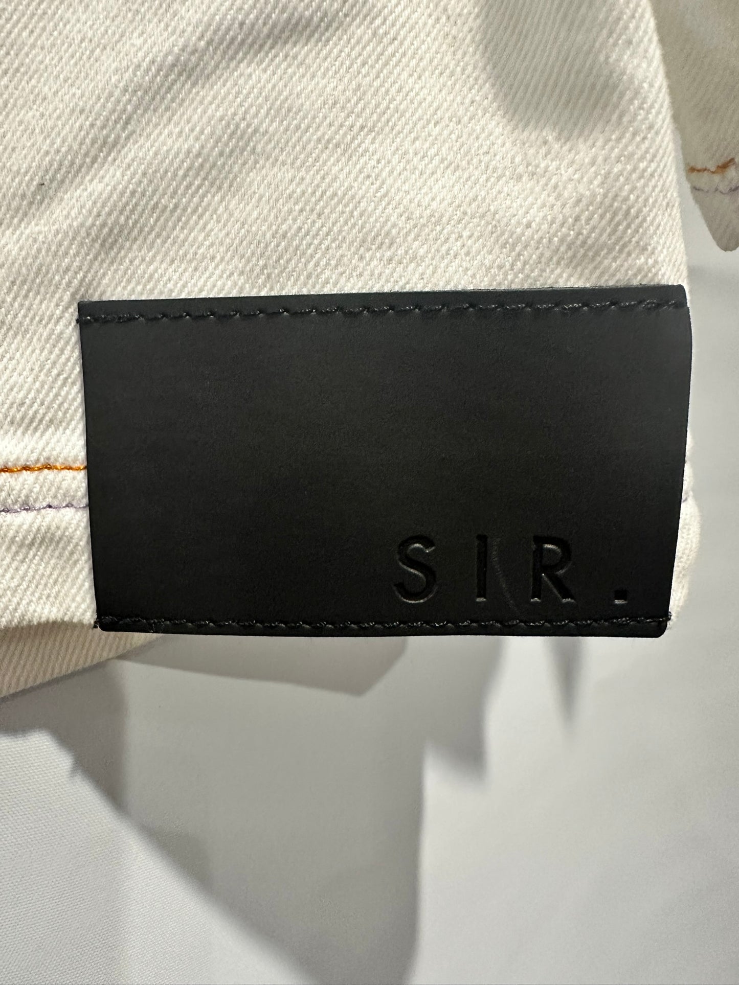 SIR. The Label White Denim Cropped Jacket