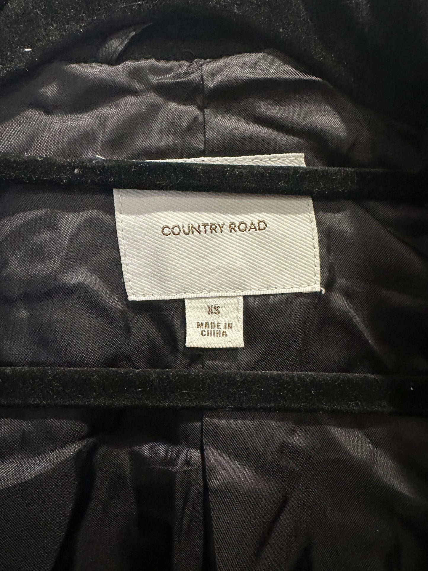 Country Road Black Cropped Wool-Blend Jacket