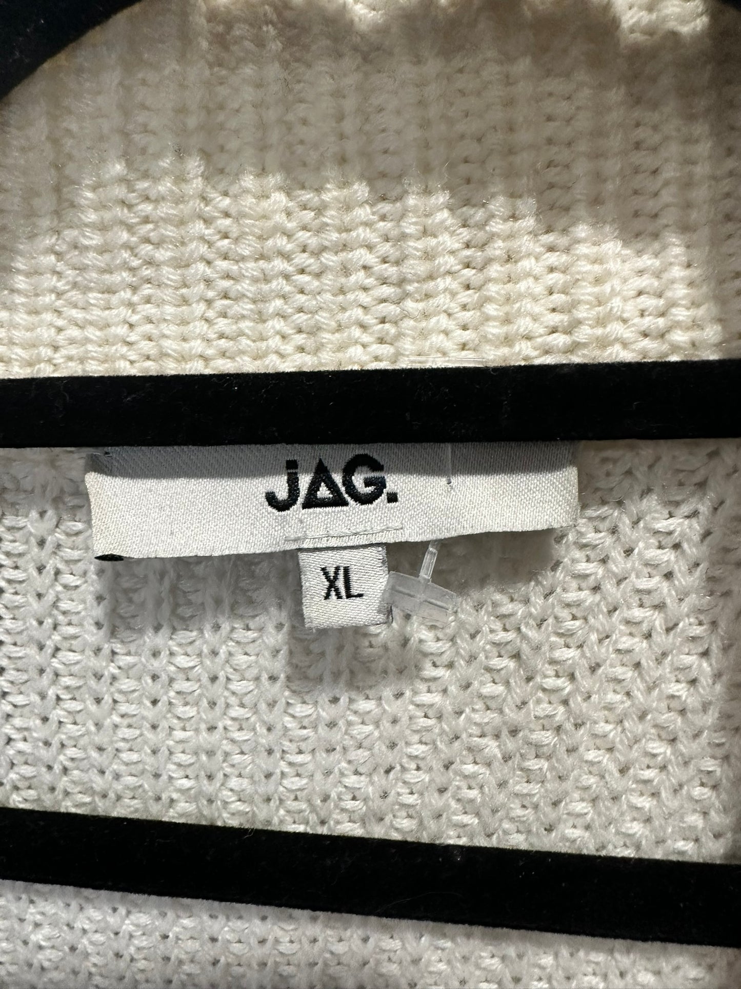 JAG Cream & Grey Knit Cardigan.