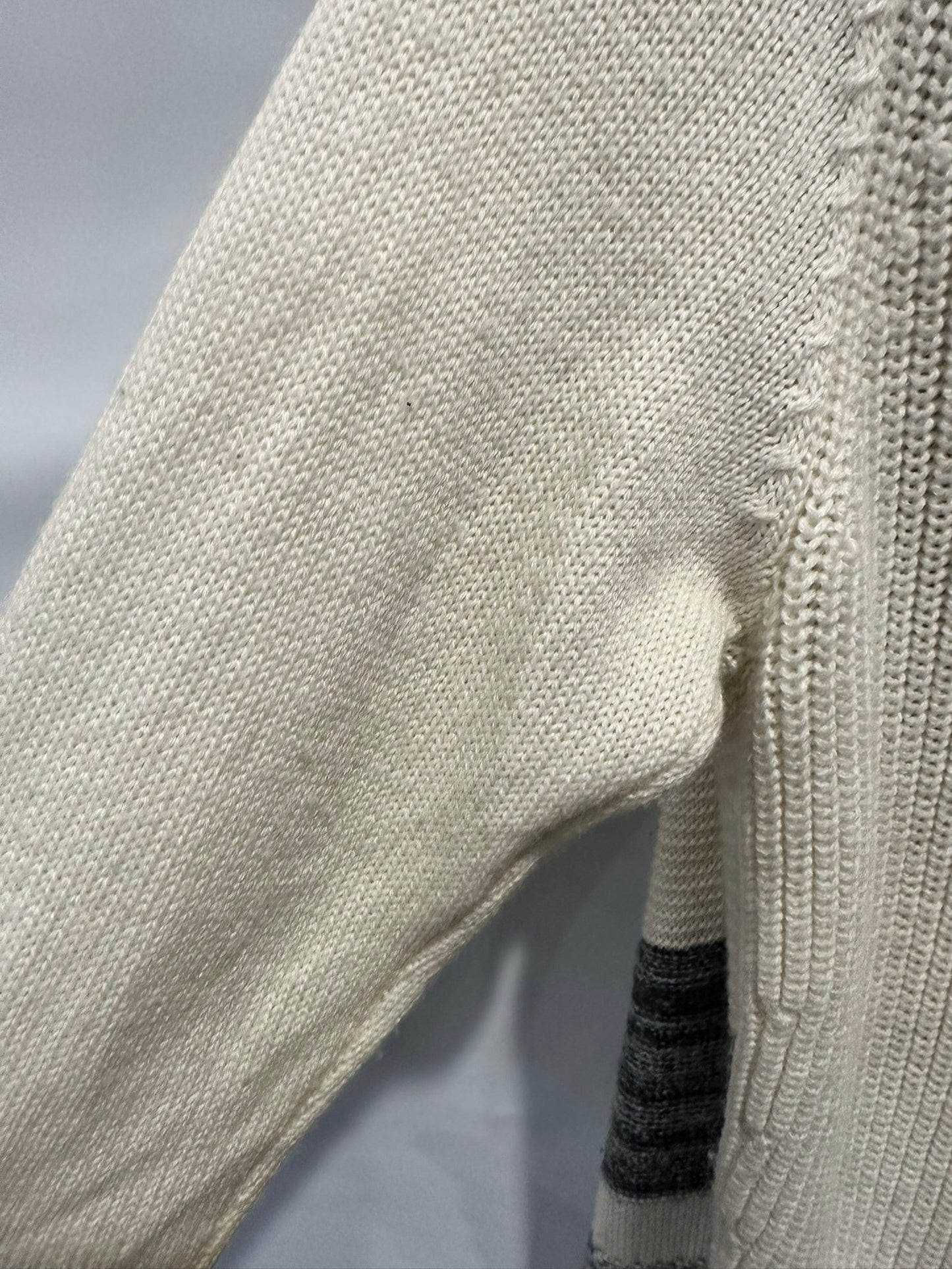 JAG Cream & Grey Knit Cardigan.