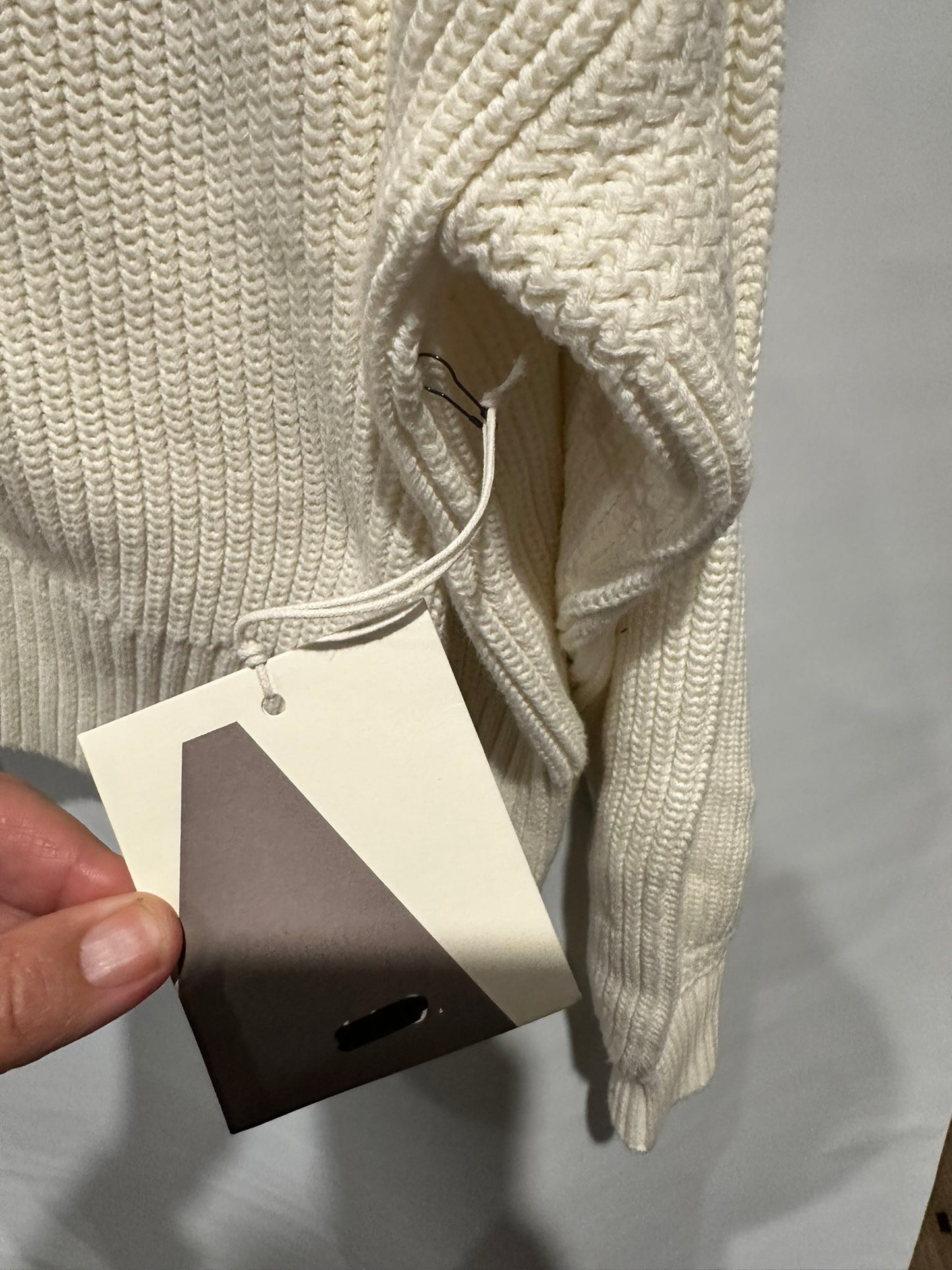 Jag Cream Button-Up Knit Cardigan NWT