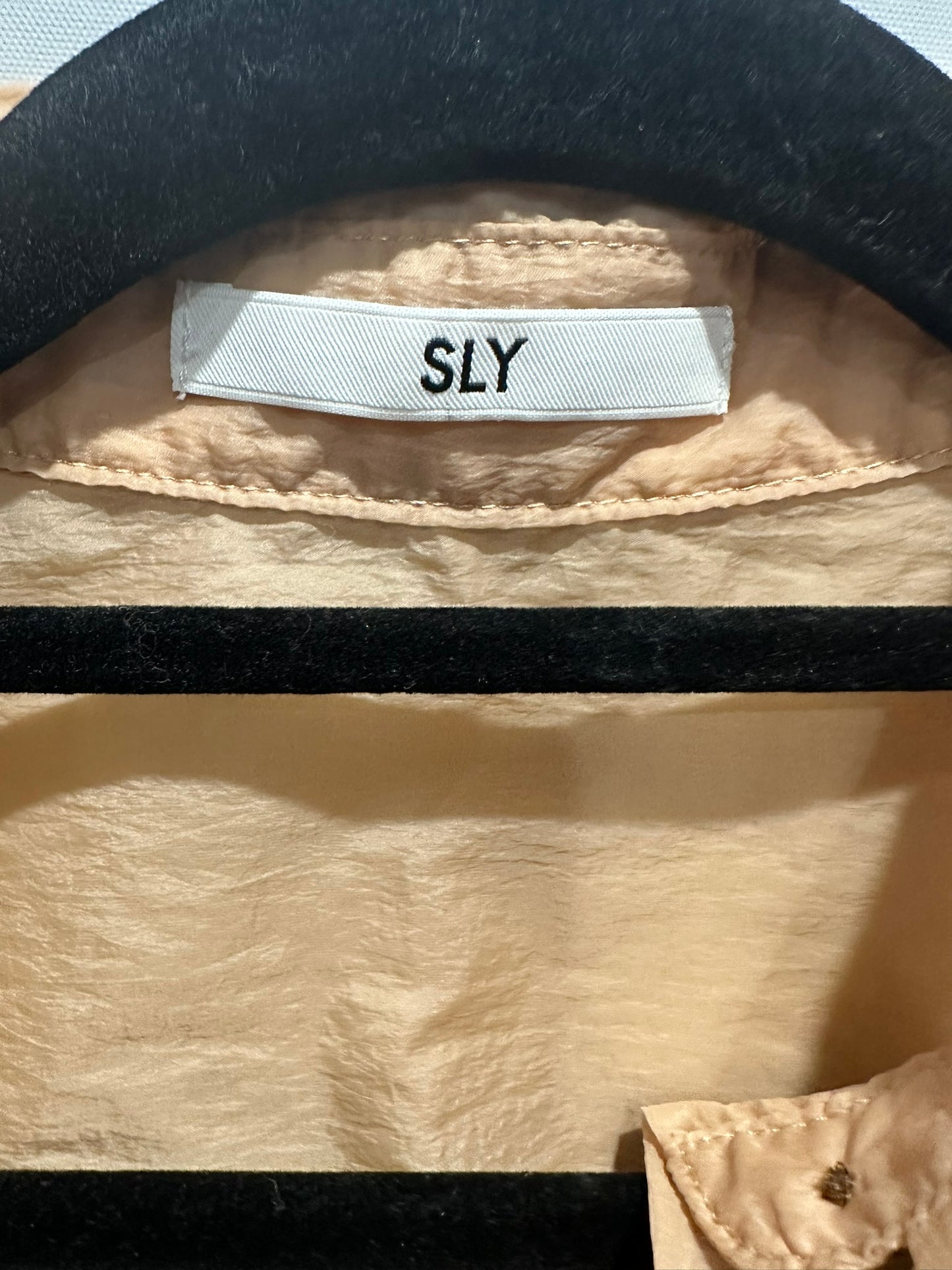 SLY Sheer Peach Long Sleeve Shirt