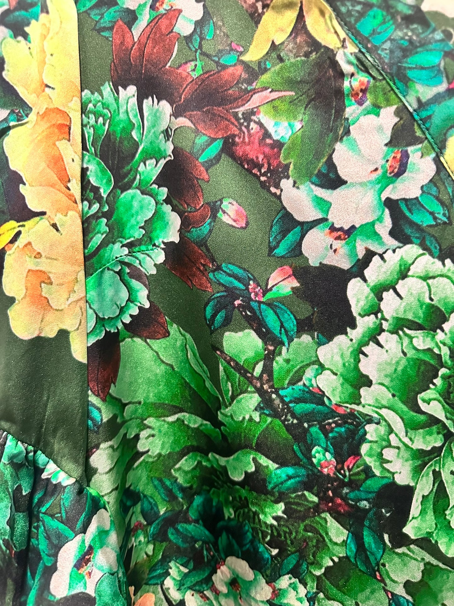Trelise Cooper Green Floral Silk Dress