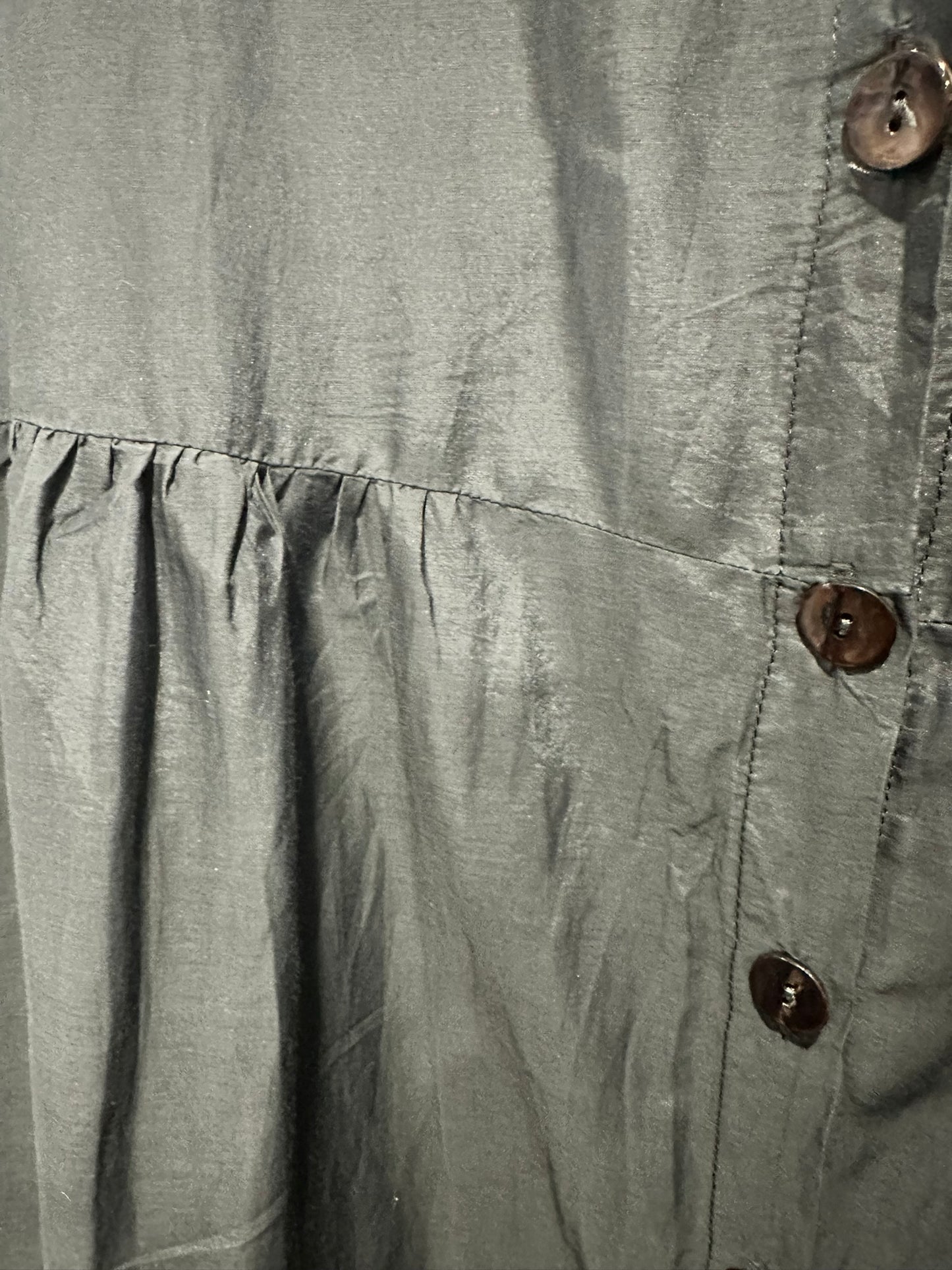 n.i.c. by Nicola Waite Charcoal Gathered Shirt Dress