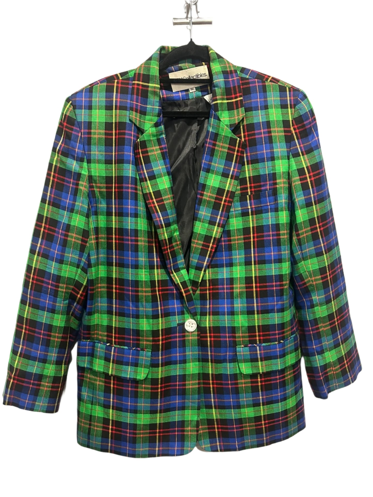 JH Collectibles - Vibrant Vintage Plaid Blazer