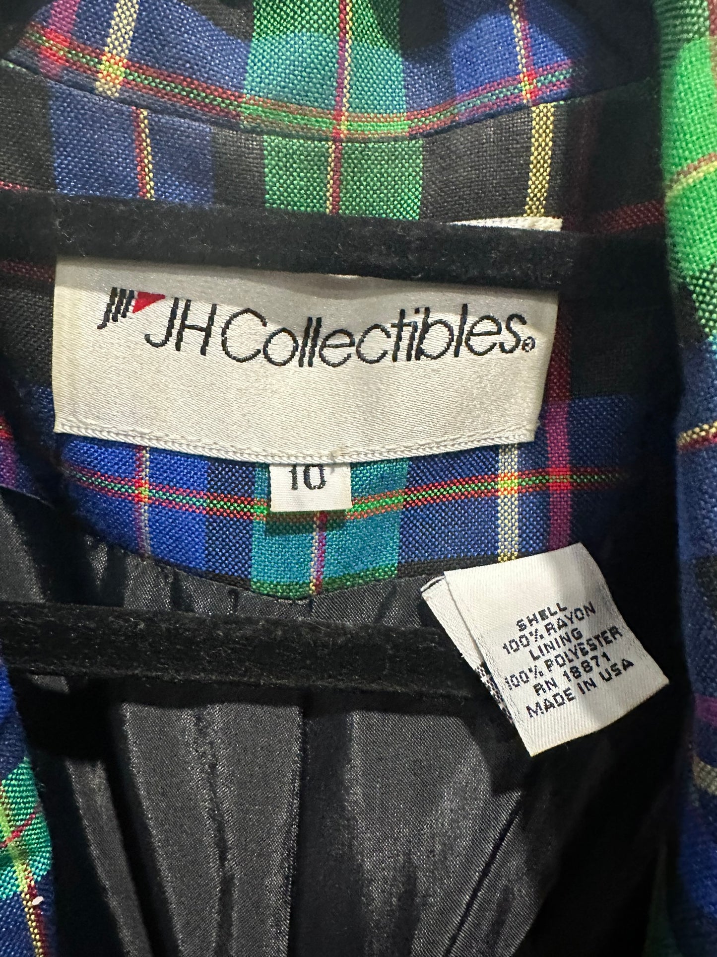 JH Collectibles - Vibrant Vintage Plaid Blazer