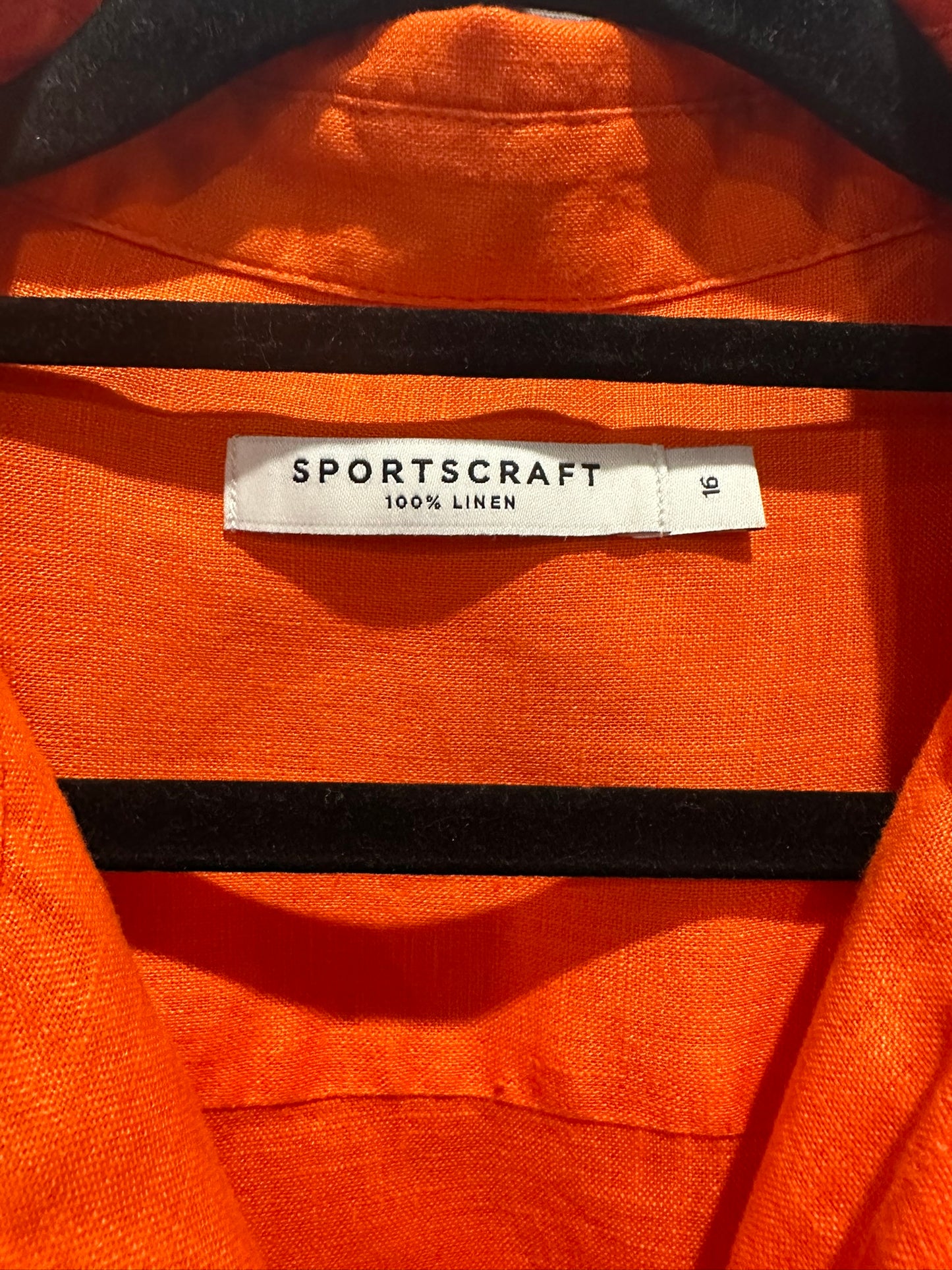 Sportscraft Bright Orange Linen Shirt