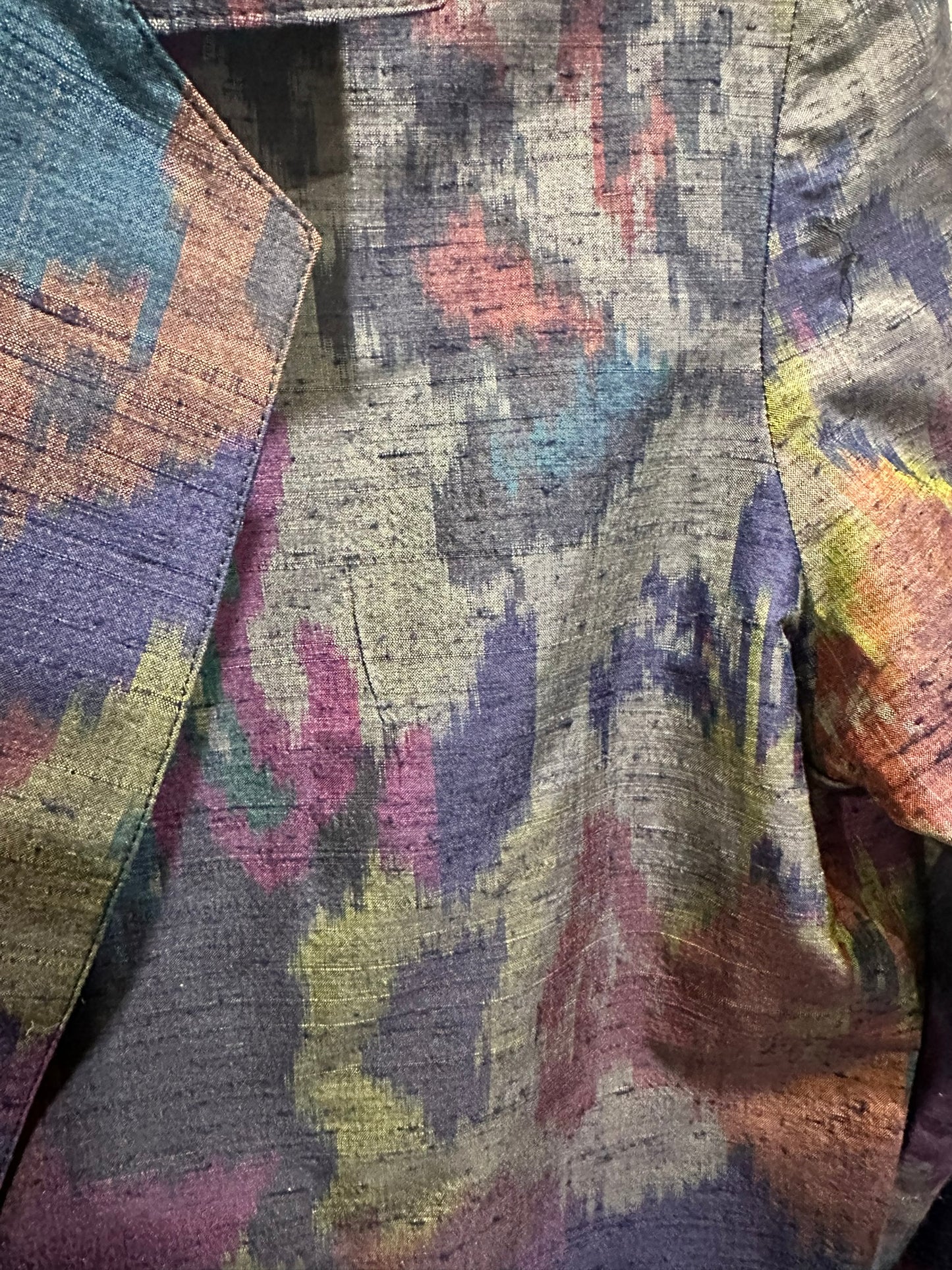 Shirley Graham Abstract Pattern Silk Blazer