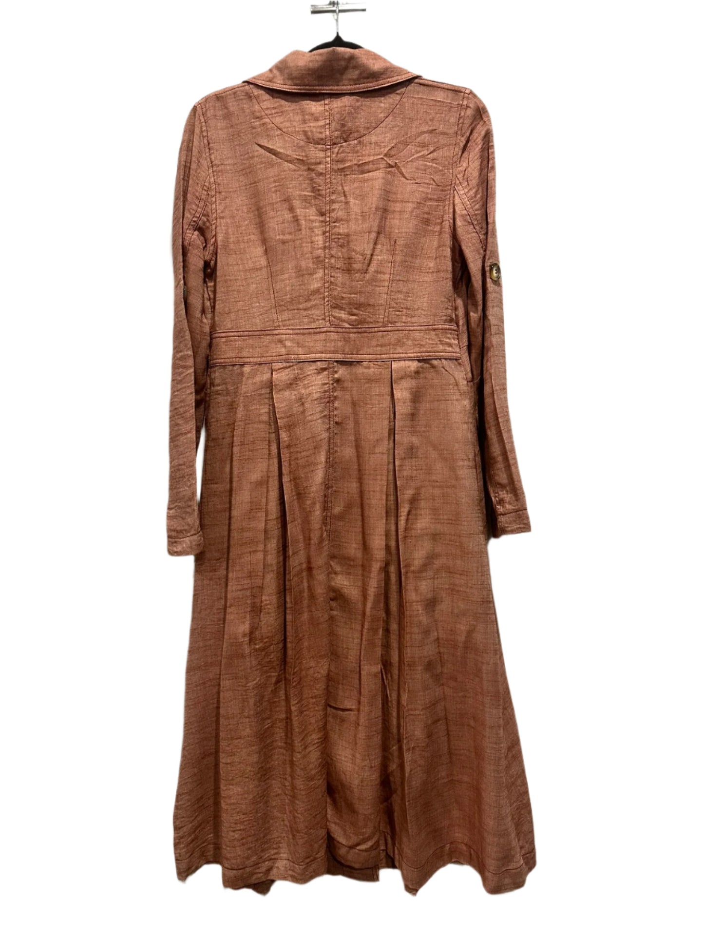 Janse Rust Linen Midi Shirt Dress