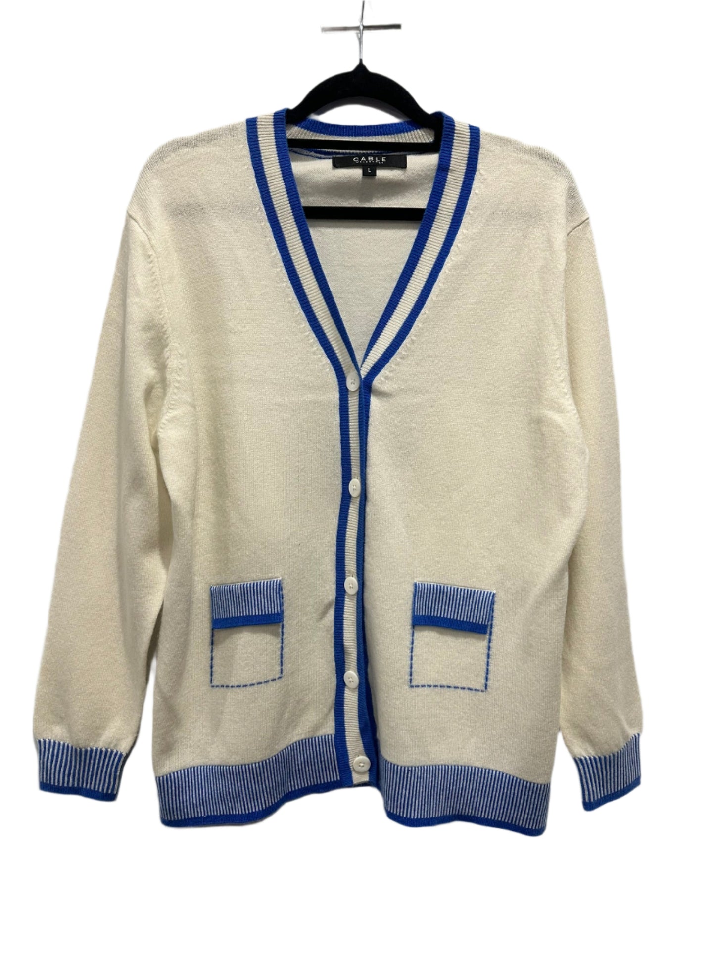 Cable Melbourne Varsity-Style Knit Cardigan
