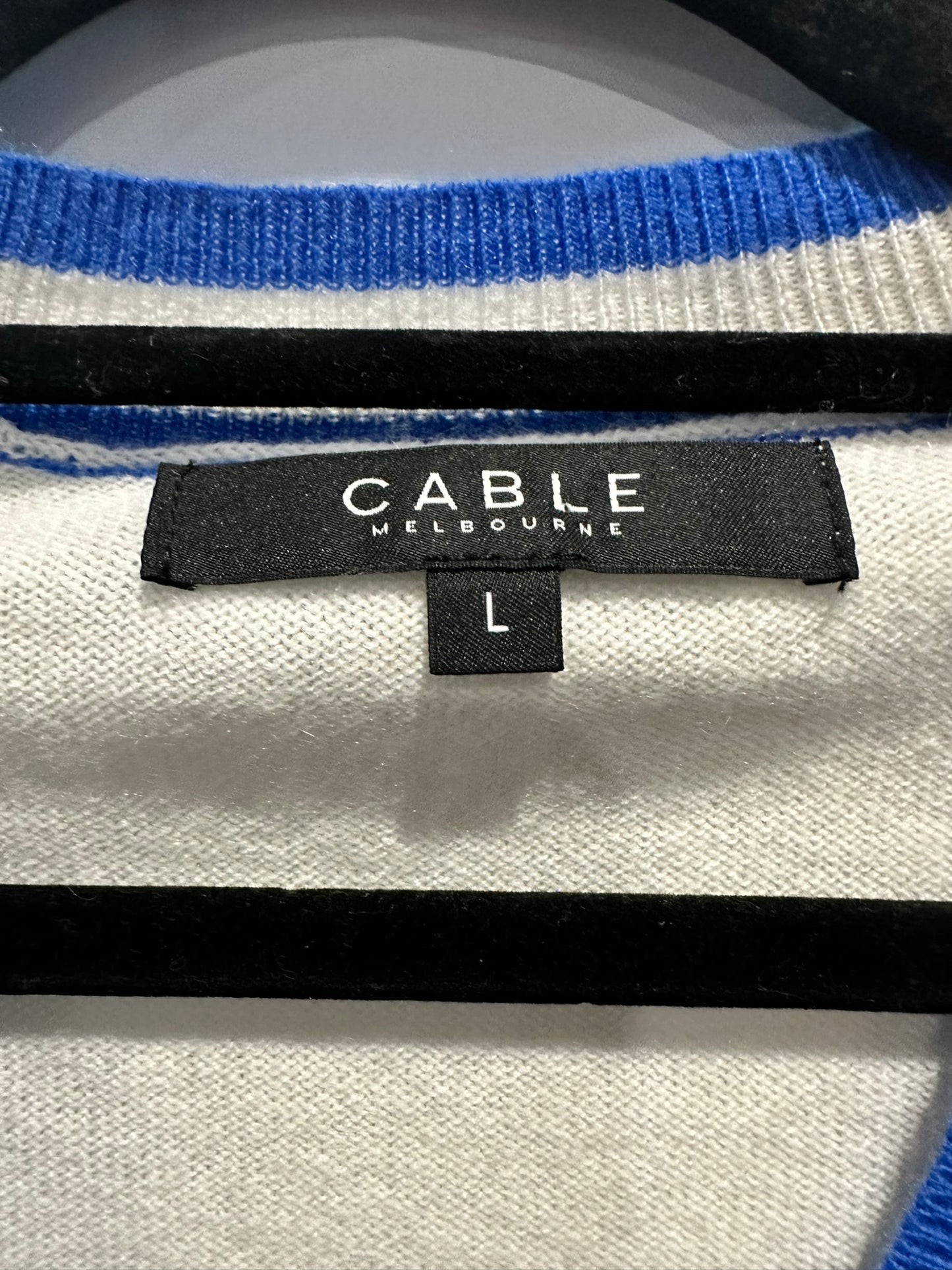 Cable Melbourne Varsity-Style Knit Cardigan