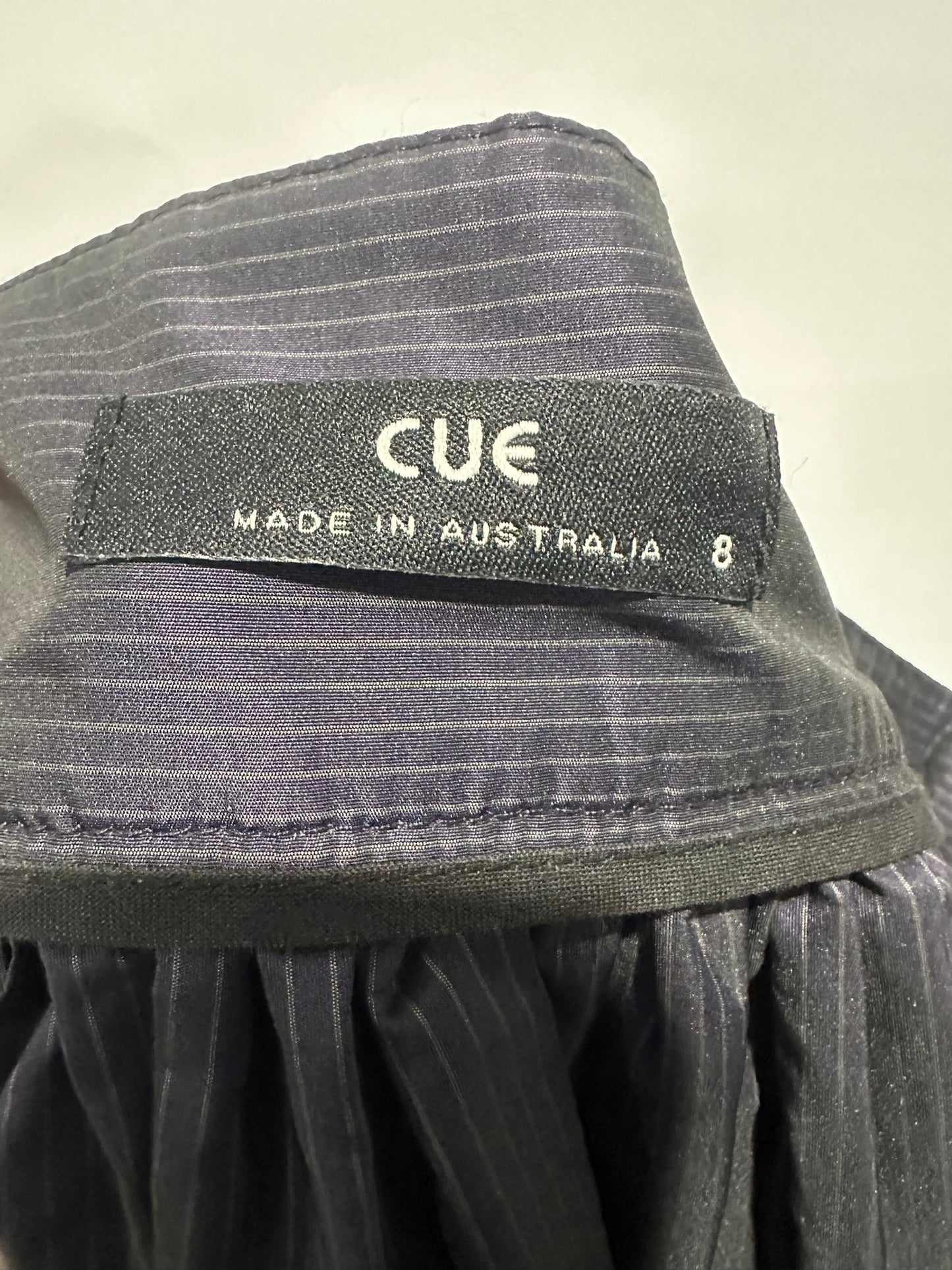 Cue Charcoal Grey Pinstripe Skirt