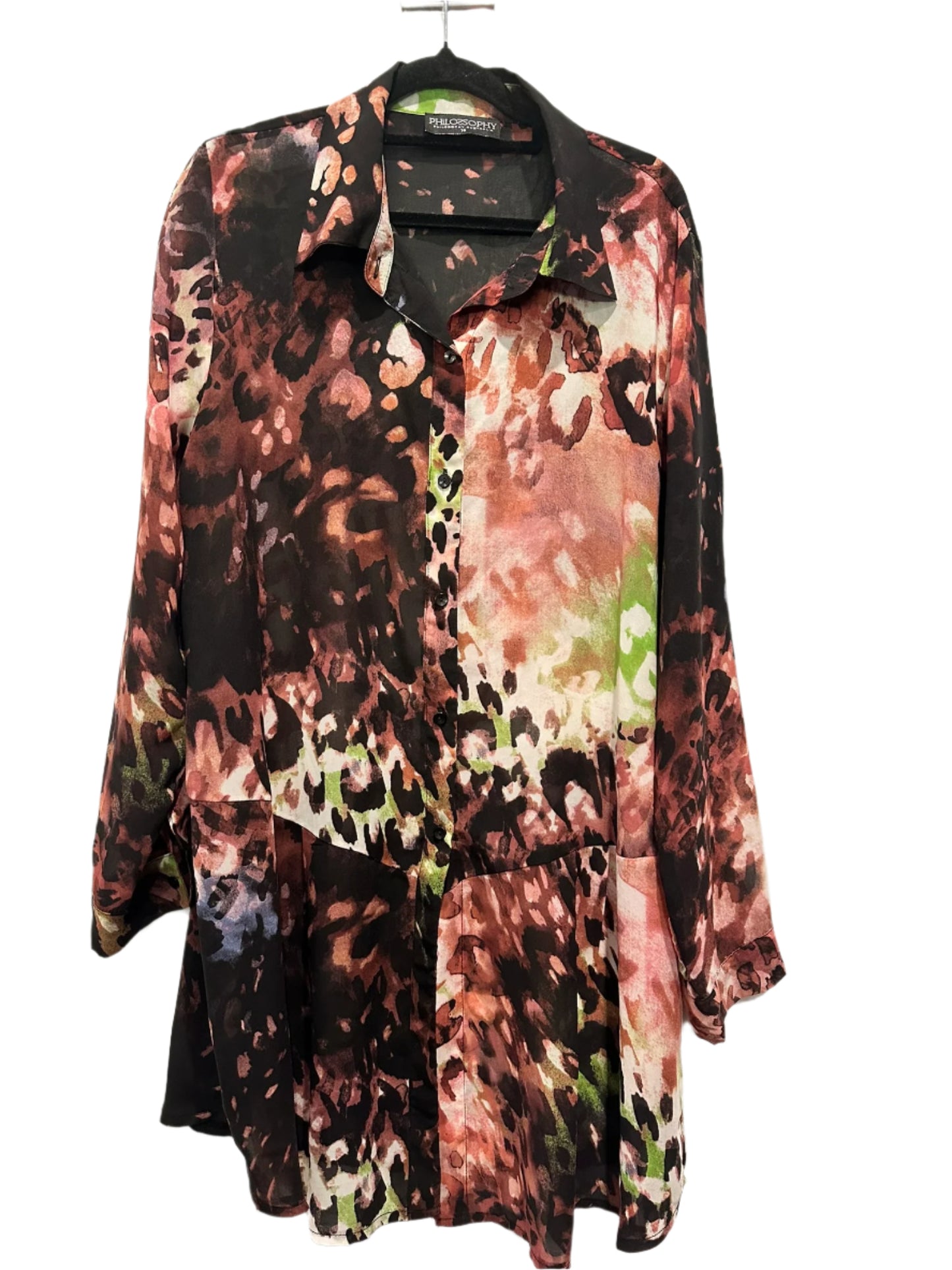 Philosophy Australia – Abstract Animal Print Tunic Blouse
