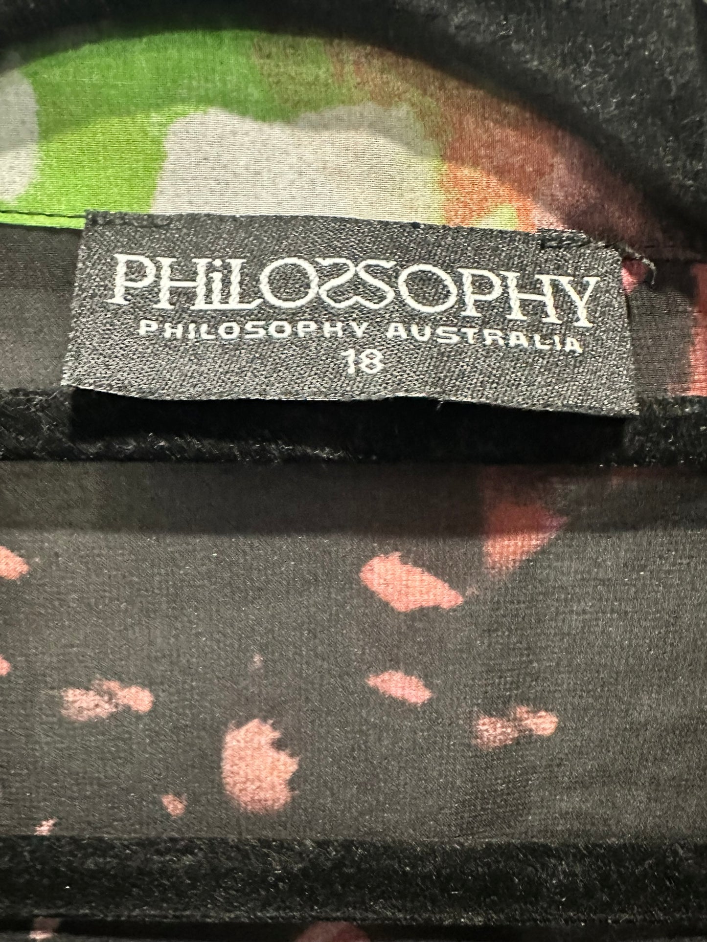 Philosophy Australia – Abstract Animal Print Tunic Blouse