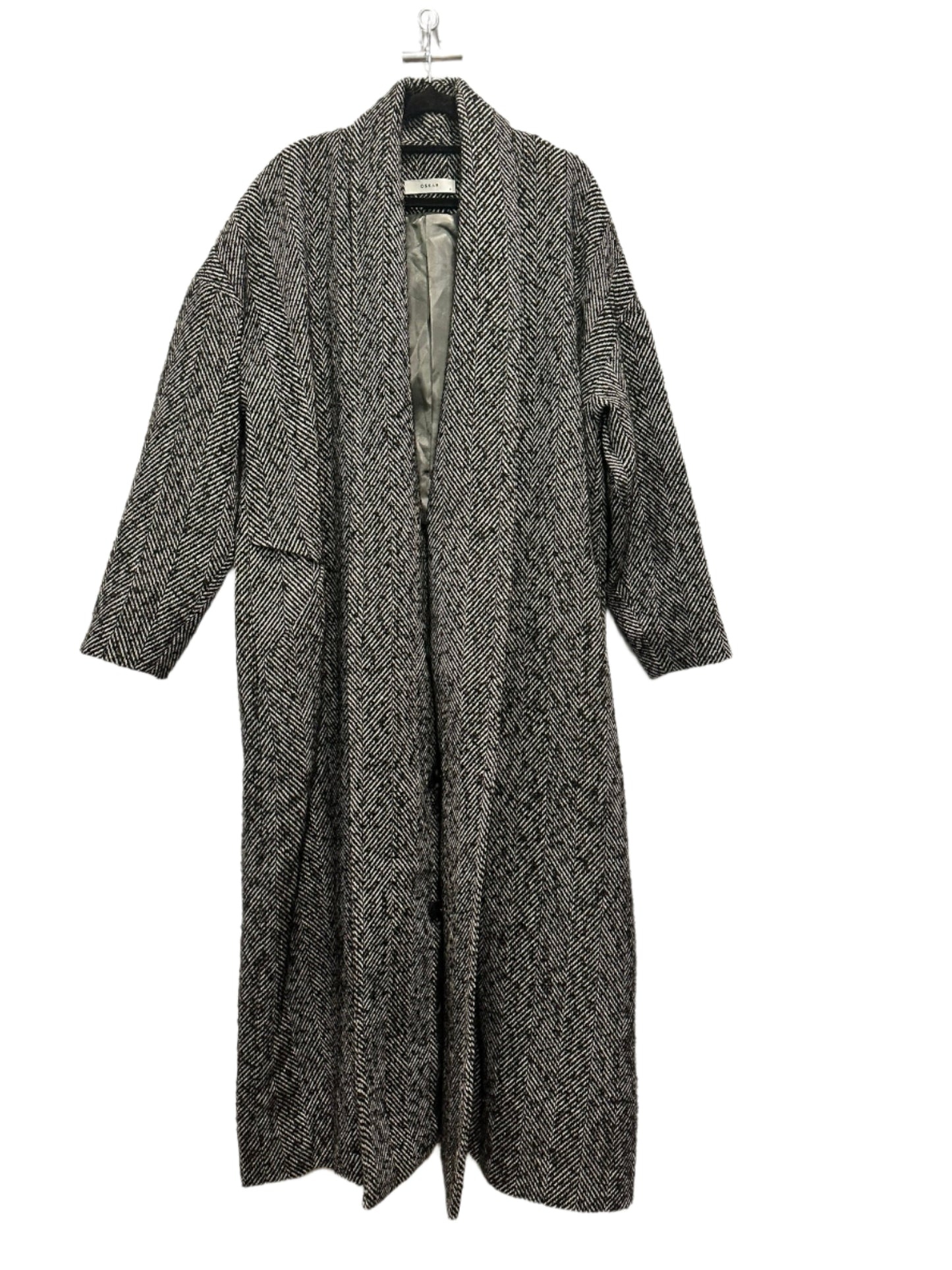 OSKAR – Longline Herringbone Wool-Blend Coat