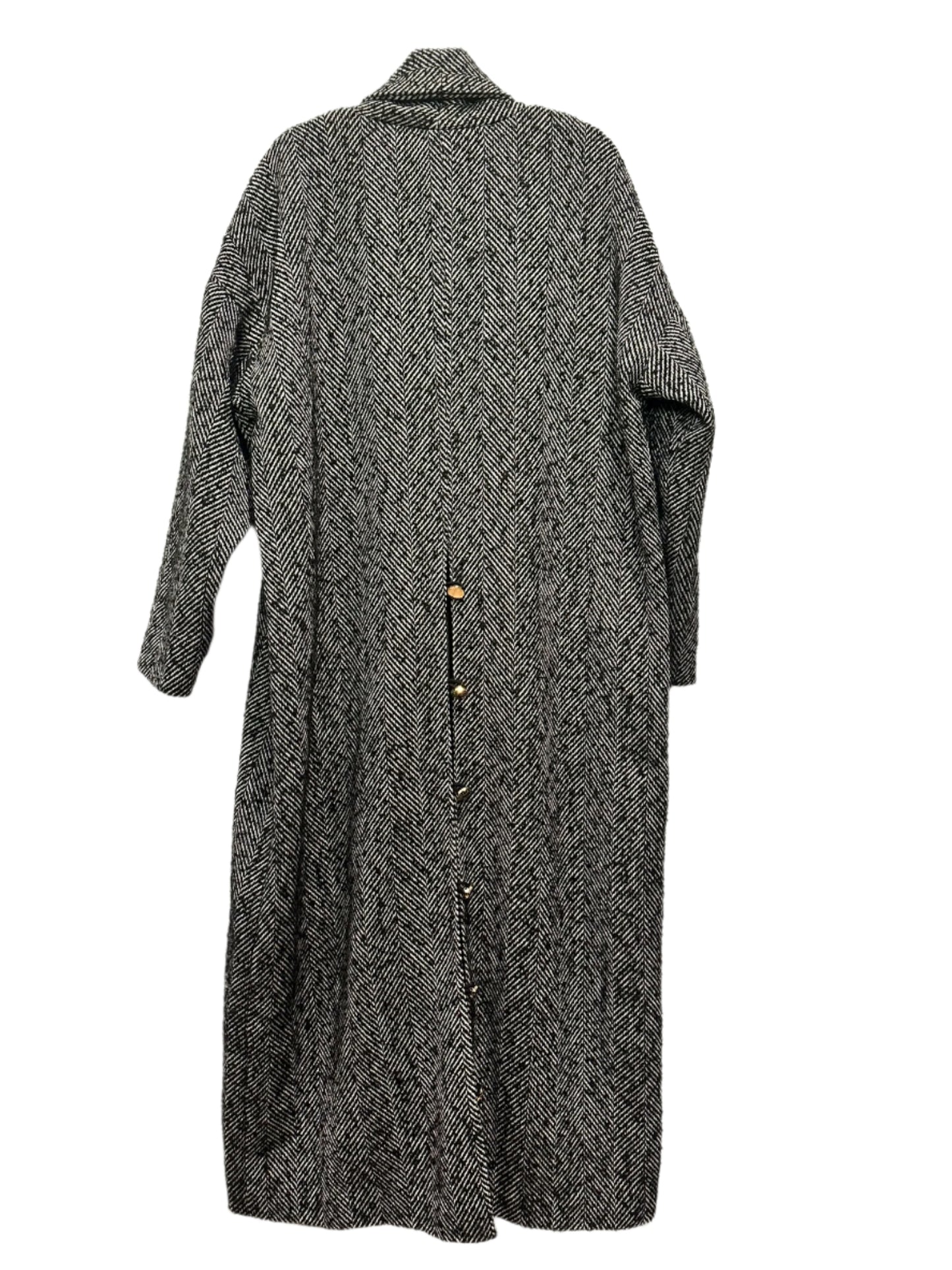 OSKAR – Longline Herringbone Wool-Blend Coat