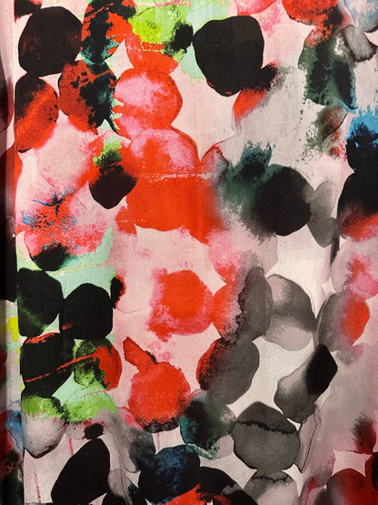 Taking Shape - Watercolor Sleeveless Maxi Dress with Ruffle Hem