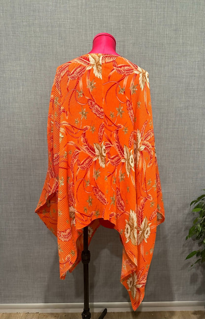 Avella - Orange Floral Wrap/Jacket