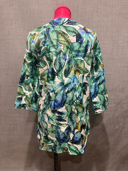 W Lane - Green Pattern Floral Top