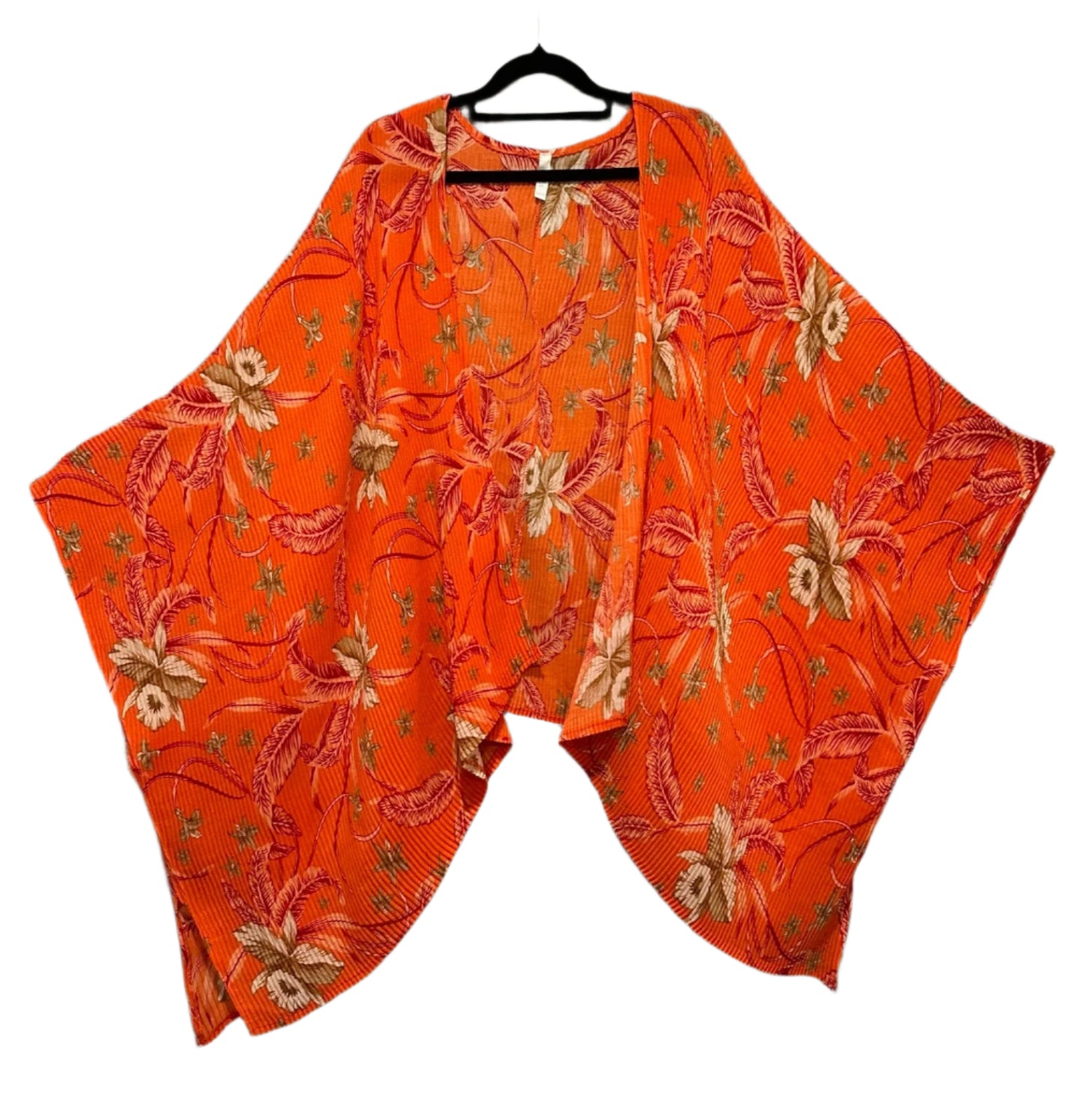 Avella - Orange Floral Wrap/Jacket