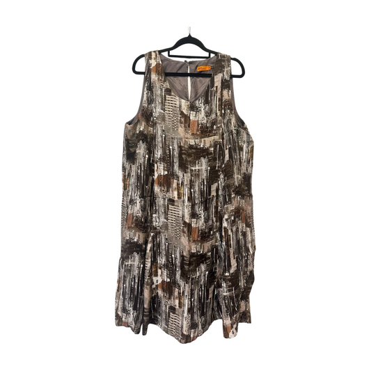Digby's - Sleeveless Dress with Abstract Cityscape Print