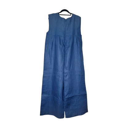 Sleeveless Linen Wide Leg Jumpsuit
