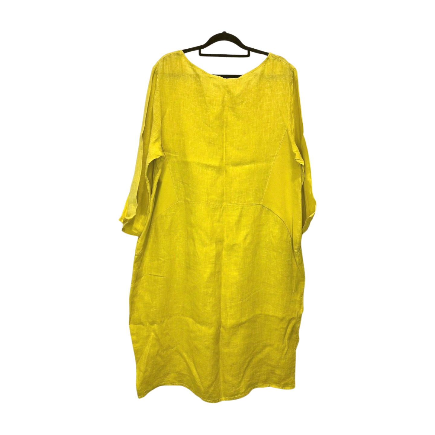 Journey Luxe - Yellow Linen Dress with Embroidered Detail No Worse For Wear Journey Luxe - Yellow Linen Dress with Embroidered Detail No Worse For Wear