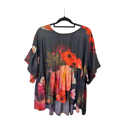Fate & Becker - Dark Bloom Floaty Tunic Top