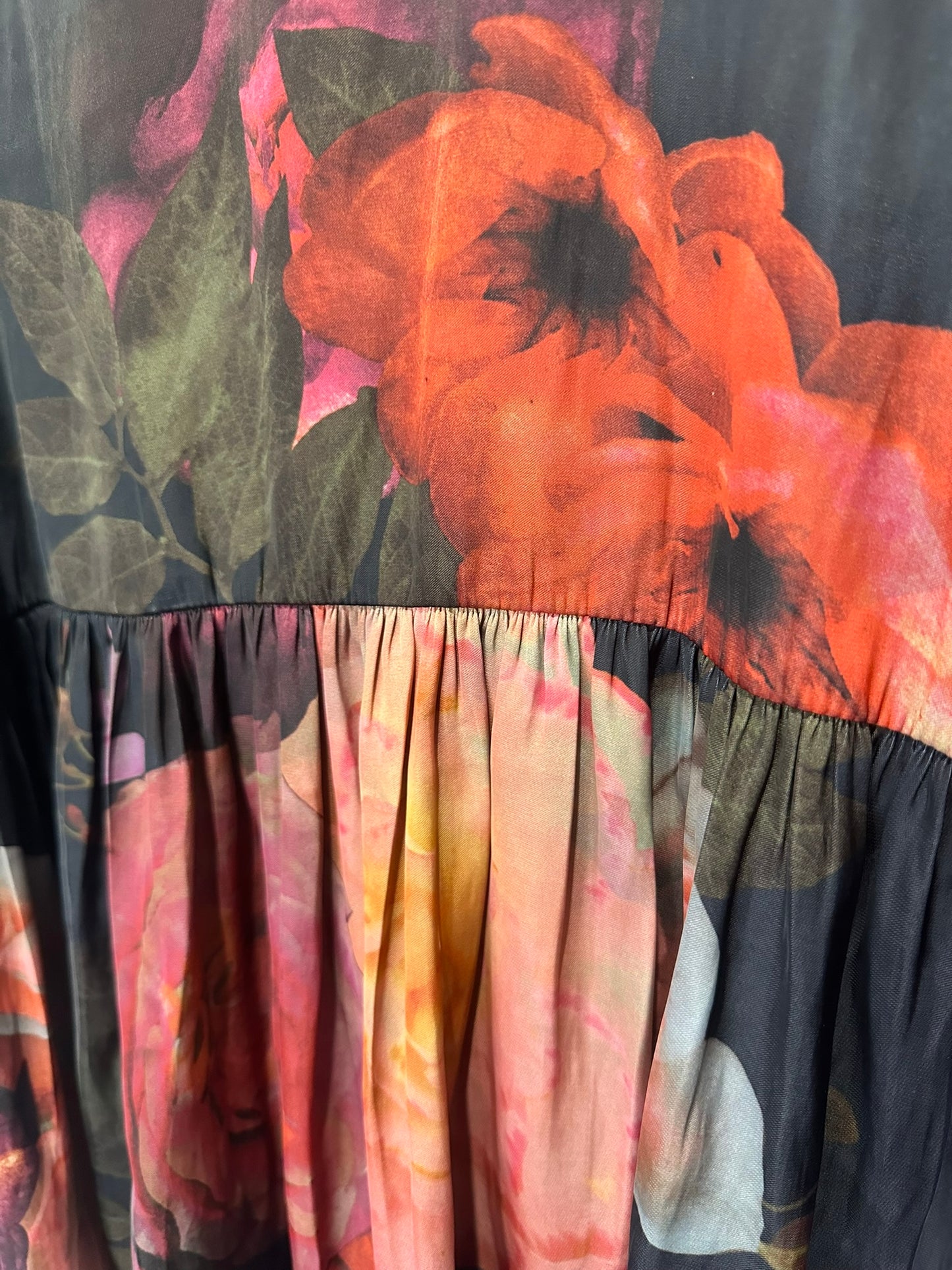 Fate & Becker - Dark Bloom Floaty Tunic Top